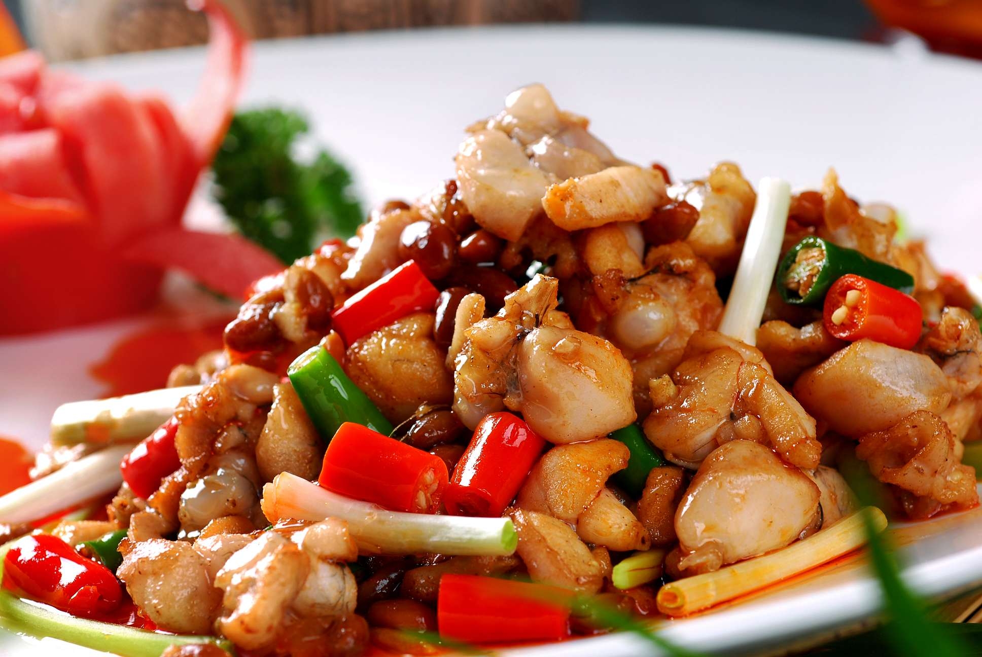 餐饮美食川菜川黔菜豆豉田鸡高清图片