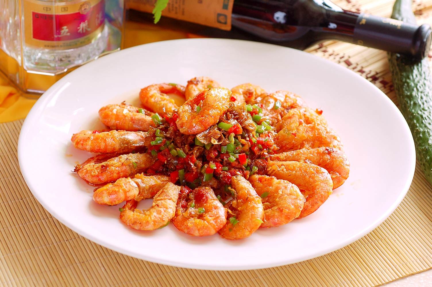 高清图片餐饮美食川菜冬菜焖明虾高清图片