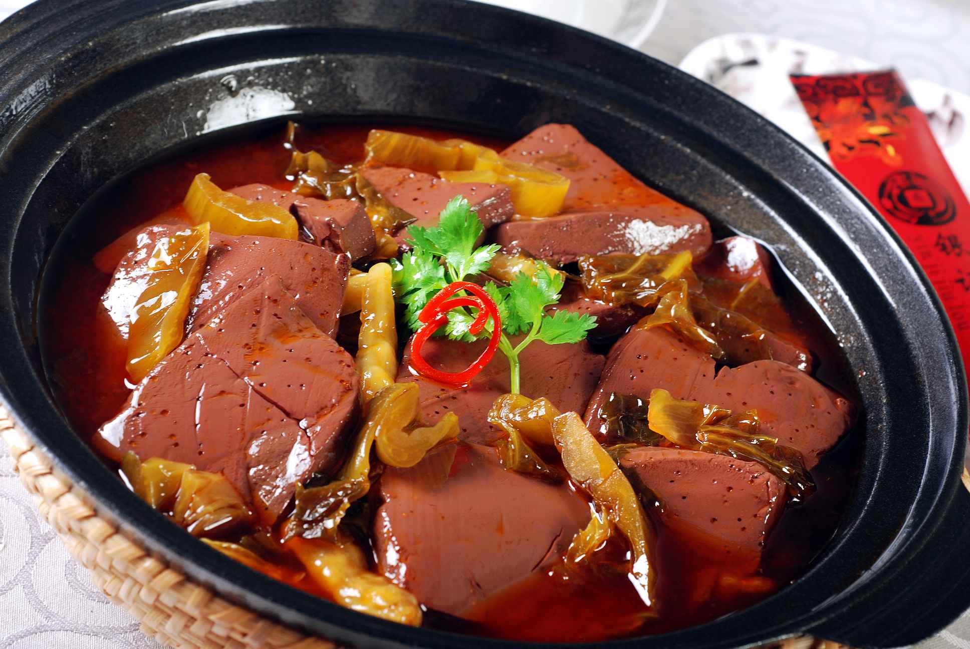 餐饮美食泡菜鸭血宣传图片灯箱