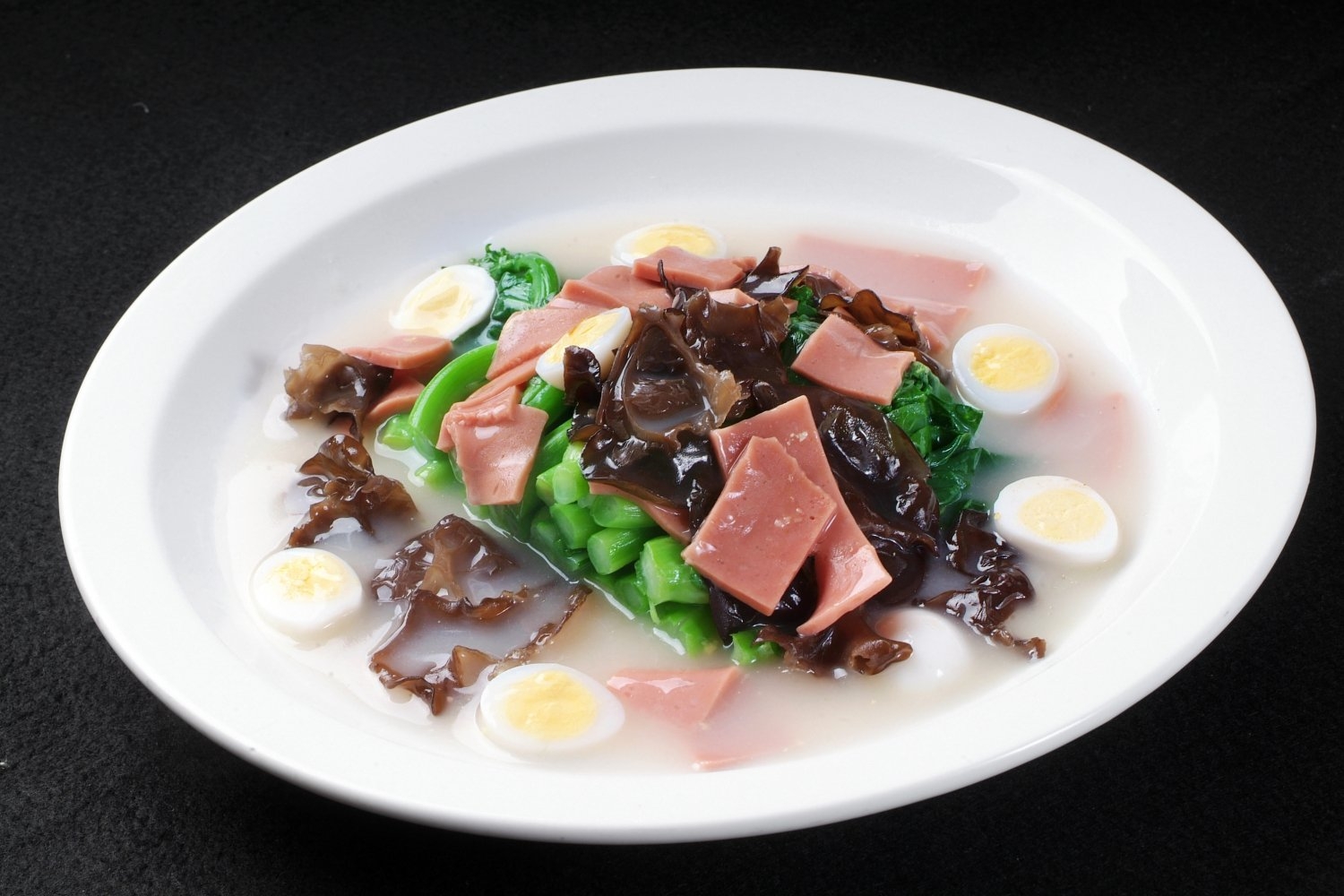 餐饮美食嫩蛋扒菜心高清图片