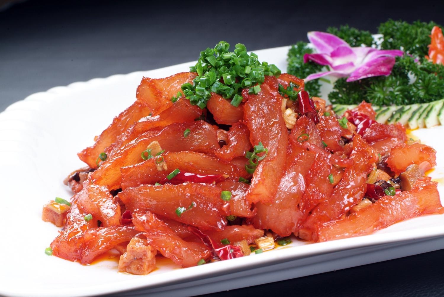 餐饮美食川菜风味鹿筋高清图片