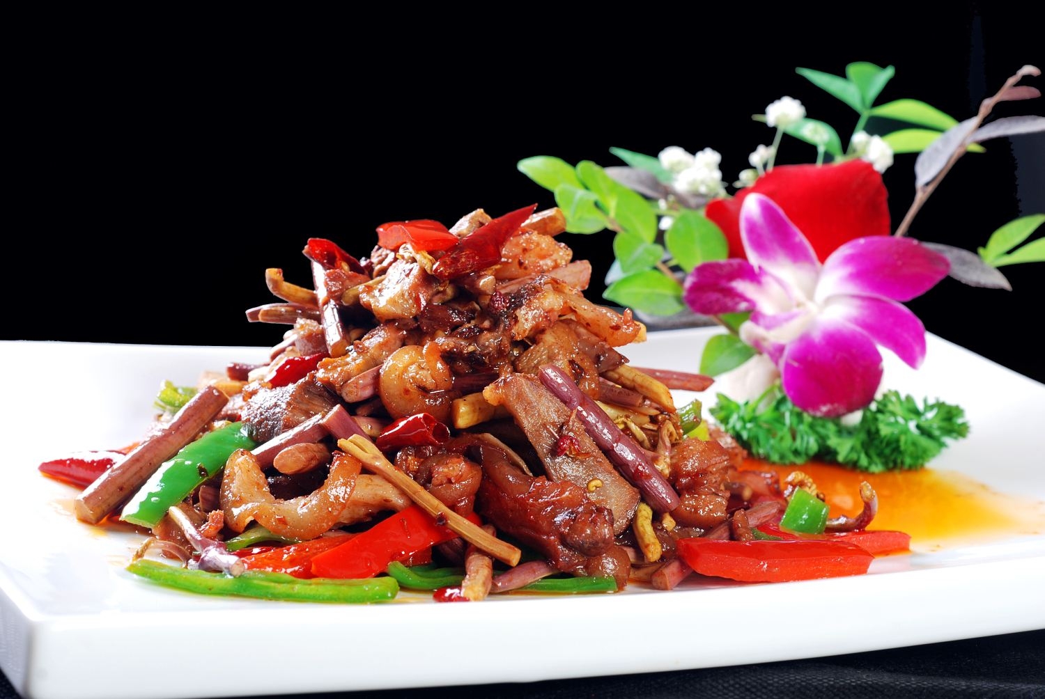 餐饮美食川菜蕨菜猪拐肉高清图片408