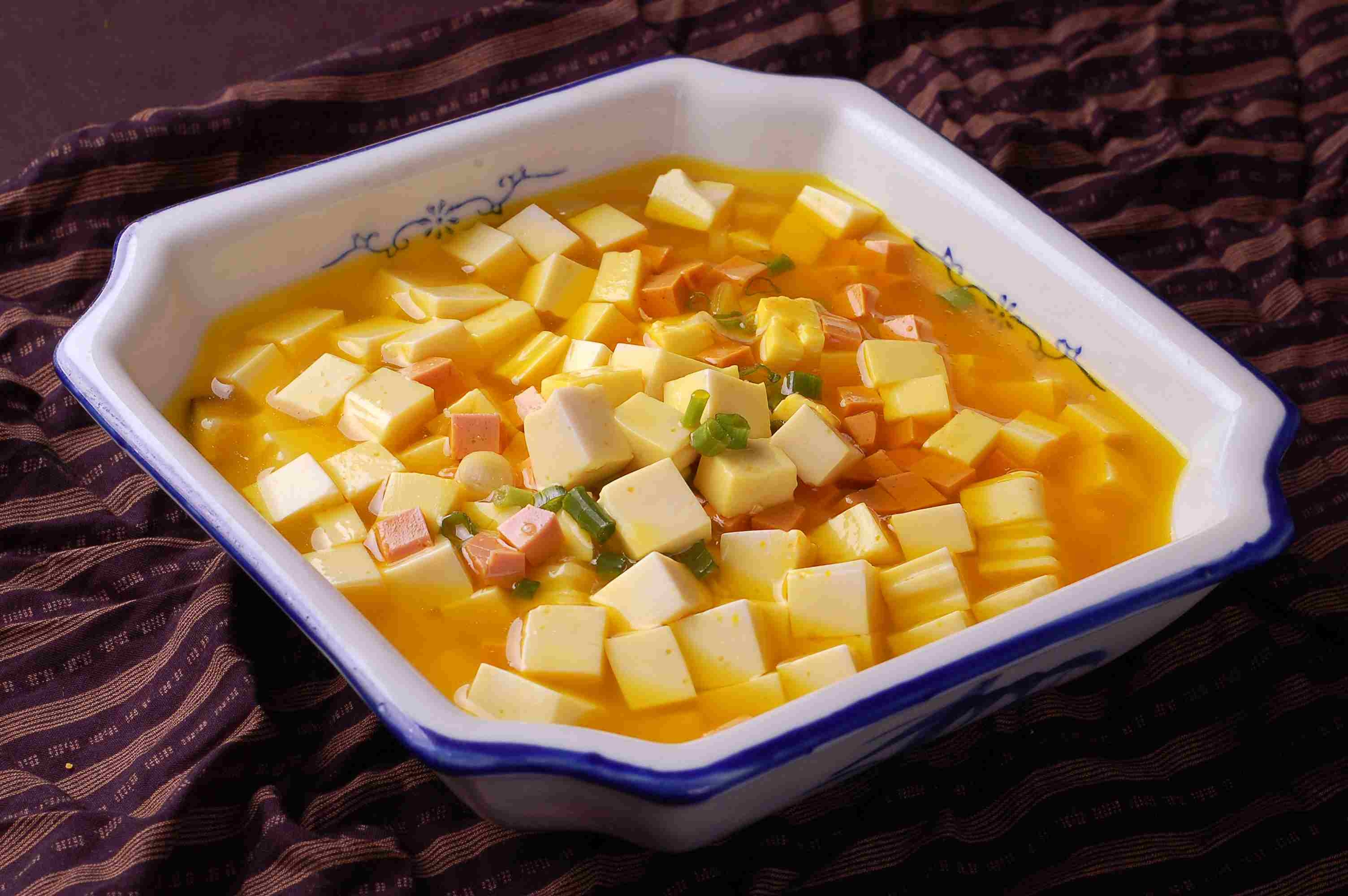 高清图片餐饮美食川菜蛋黄豆花高清图片