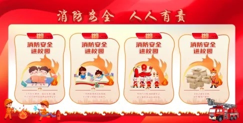校园消防安全教育防火知识宣传栏展板