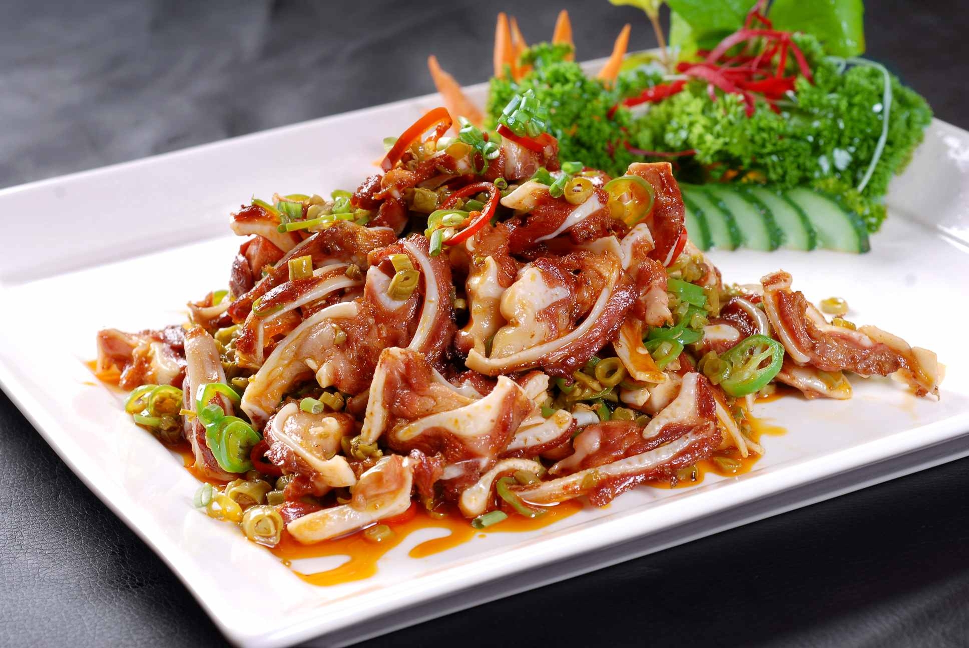 高清图片餐饮美食川菜妙炒猪脆骨高清图片