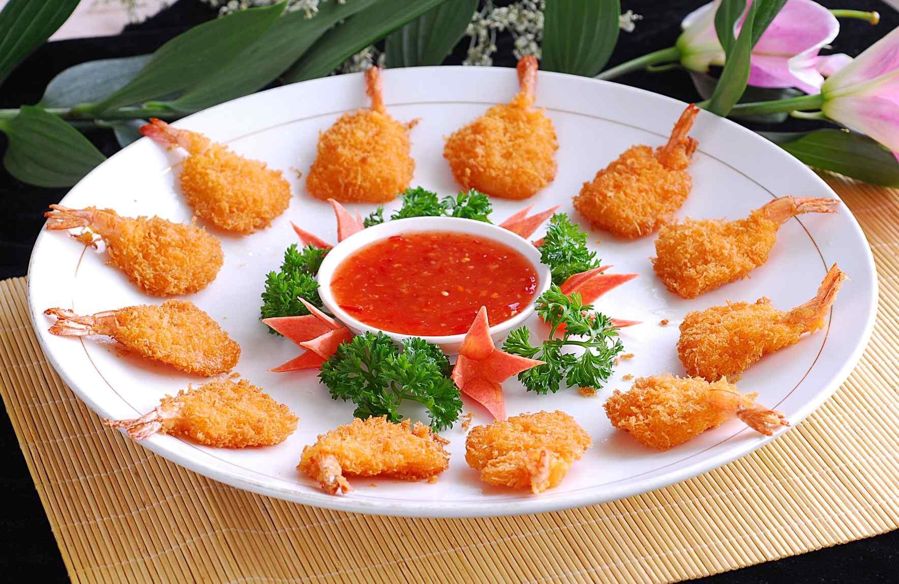 餐饮美食芙蓉虾宣传图片灯箱