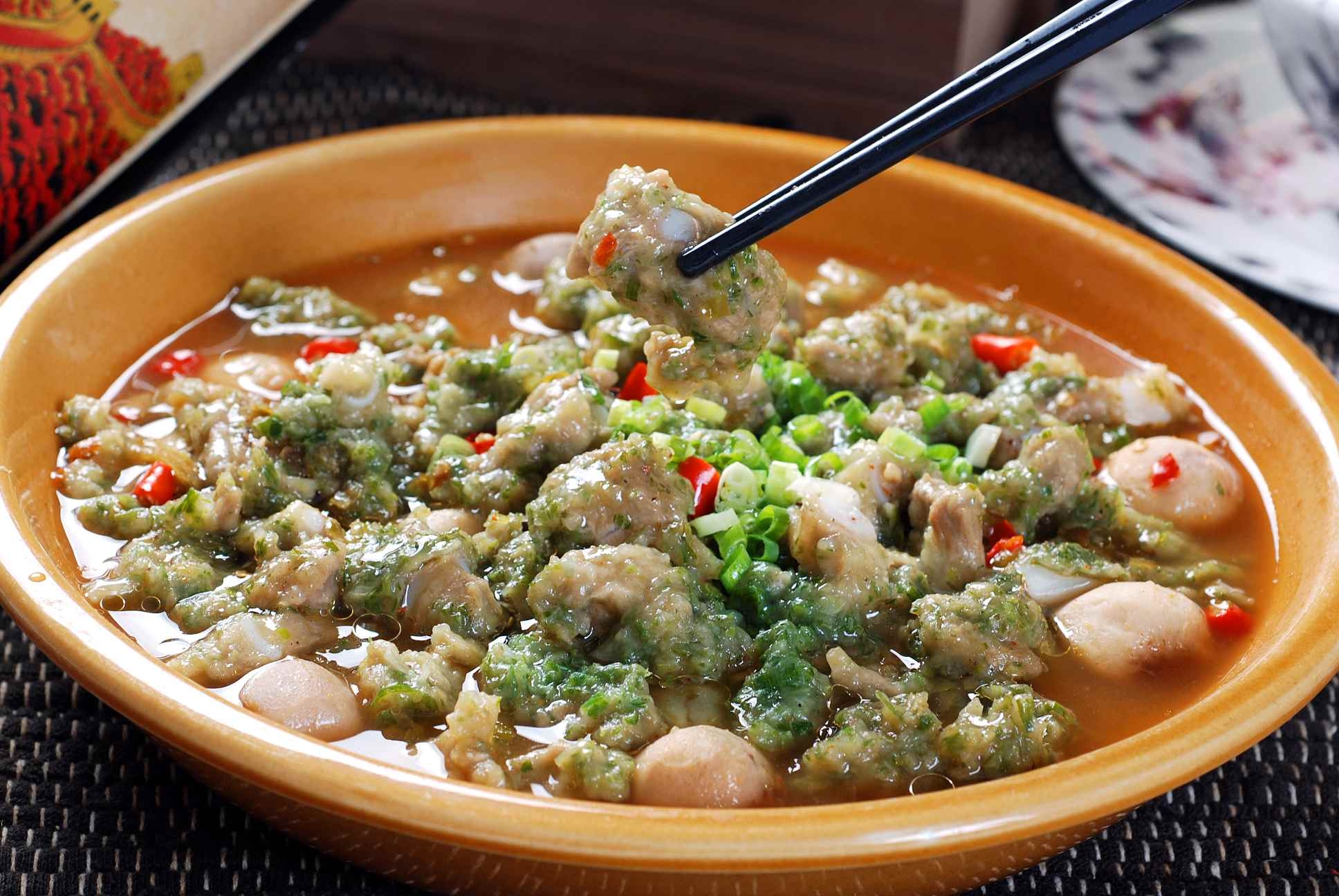 餐饮美食川菜奶芋仔排高清图片