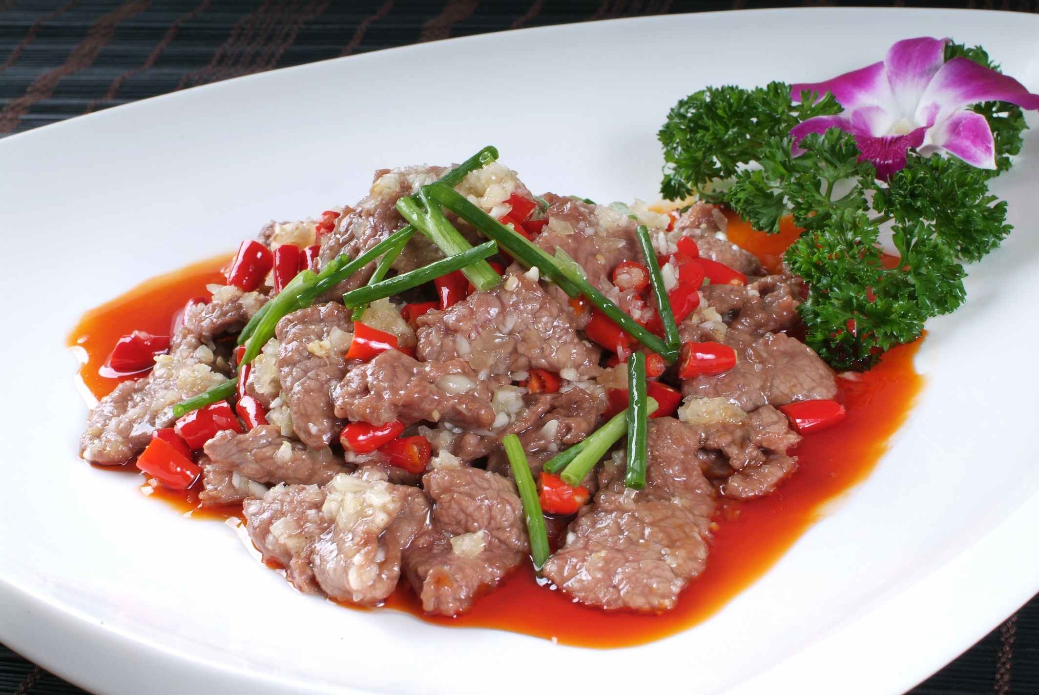 餐饮美食鲜椒牛柳宣传图片灯箱