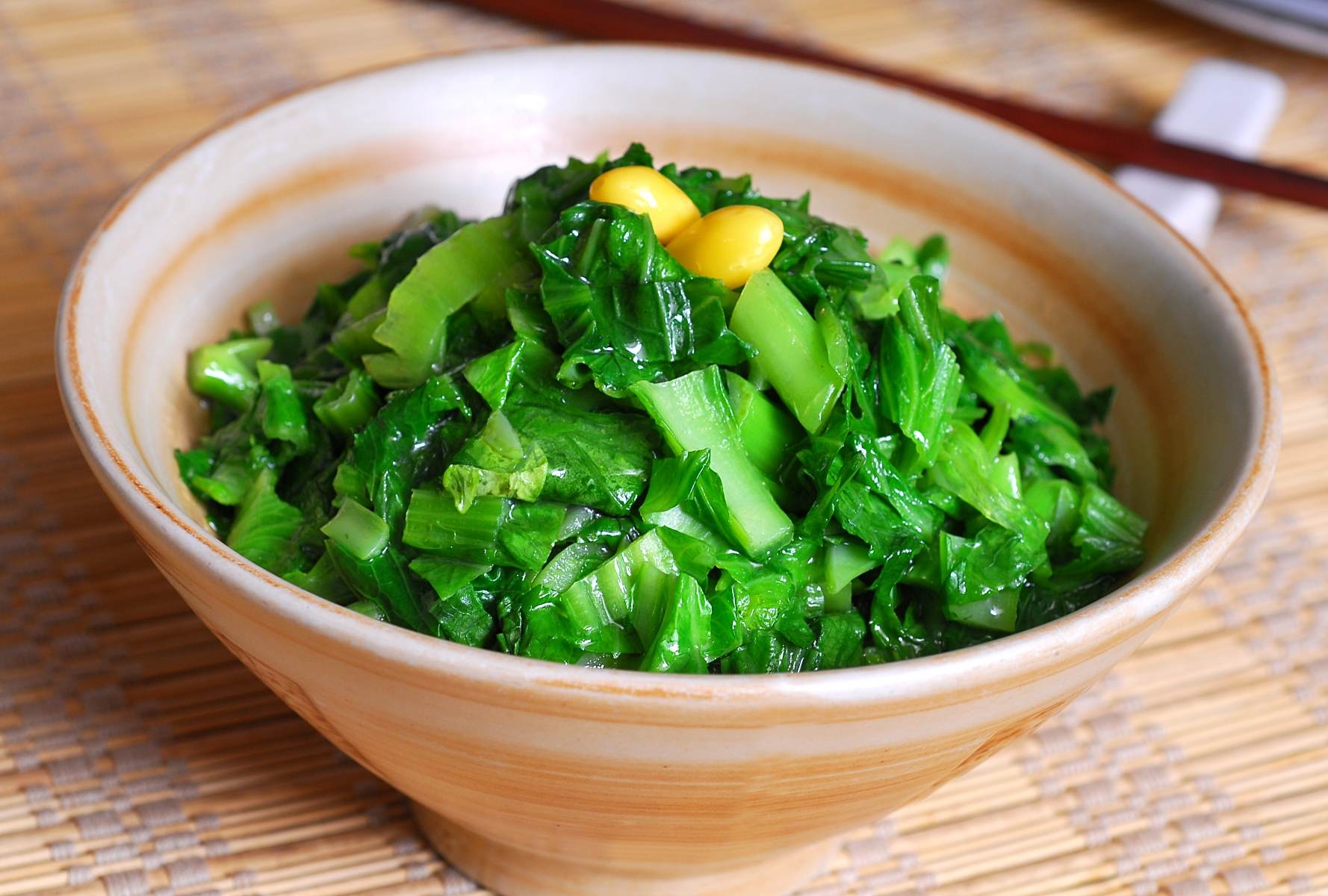 餐饮美食川菜鸡汁青菜钵高清图片