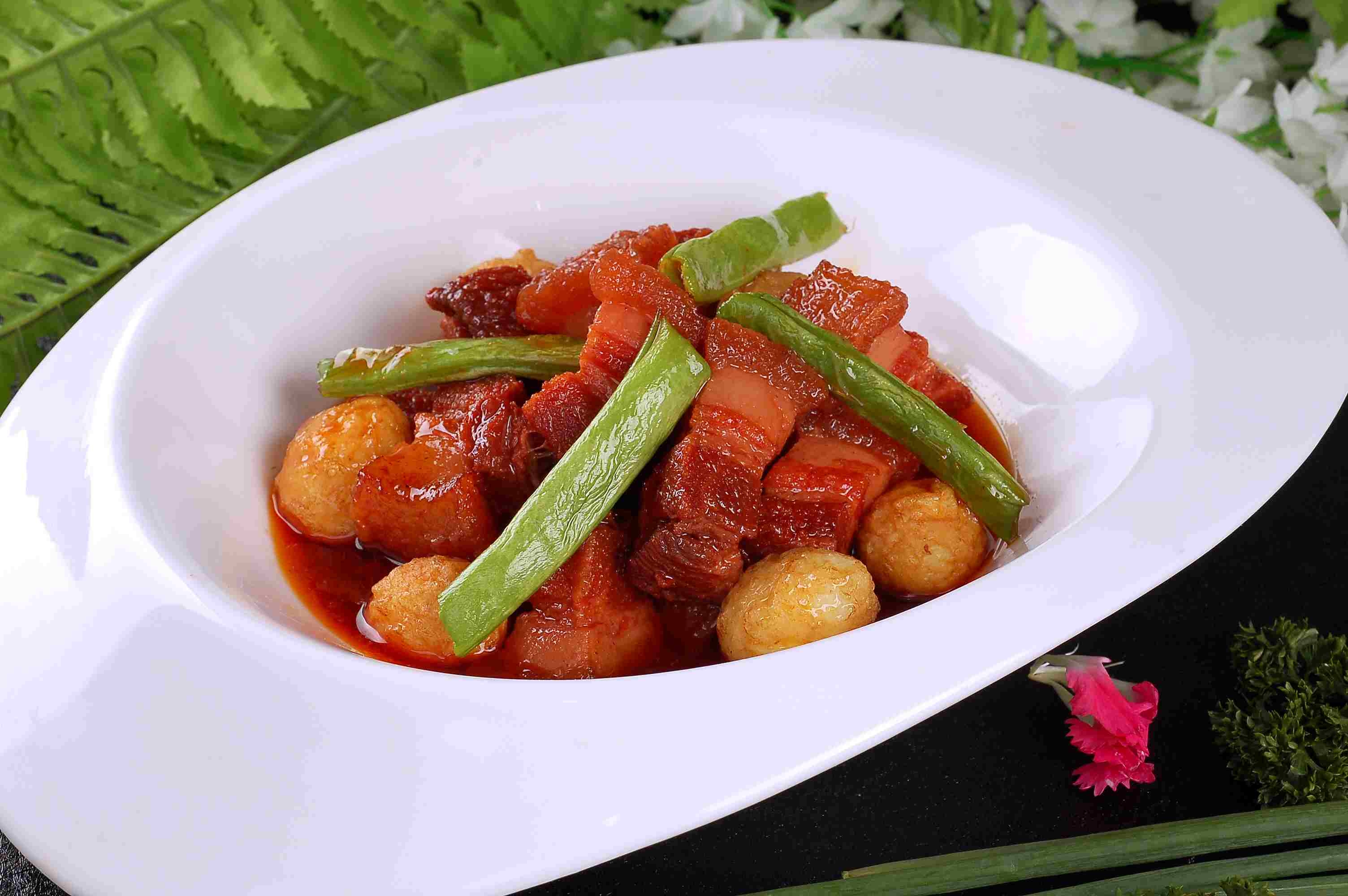 双豆烧肉高清图片