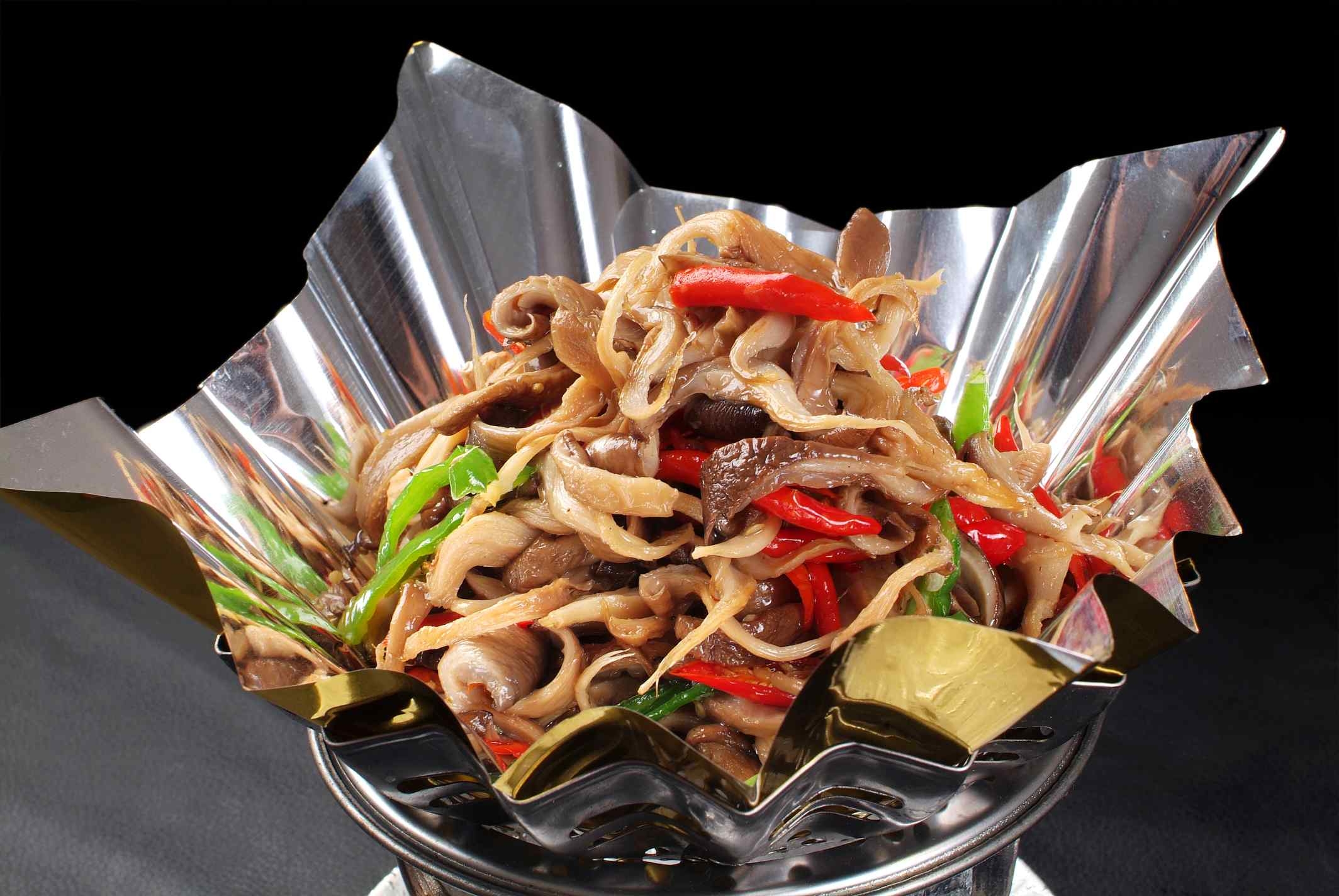 餐饮美食纸锅鲜菌宣传图片灯箱