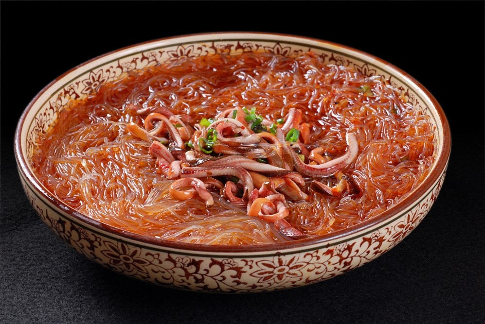高清图片餐饮美食川菜热菜鳝段粉丝高清图片