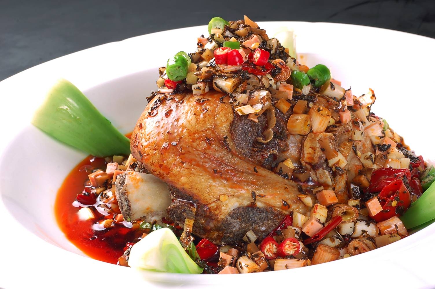 高清图片餐饮美食川菜干烧肘子高清图片