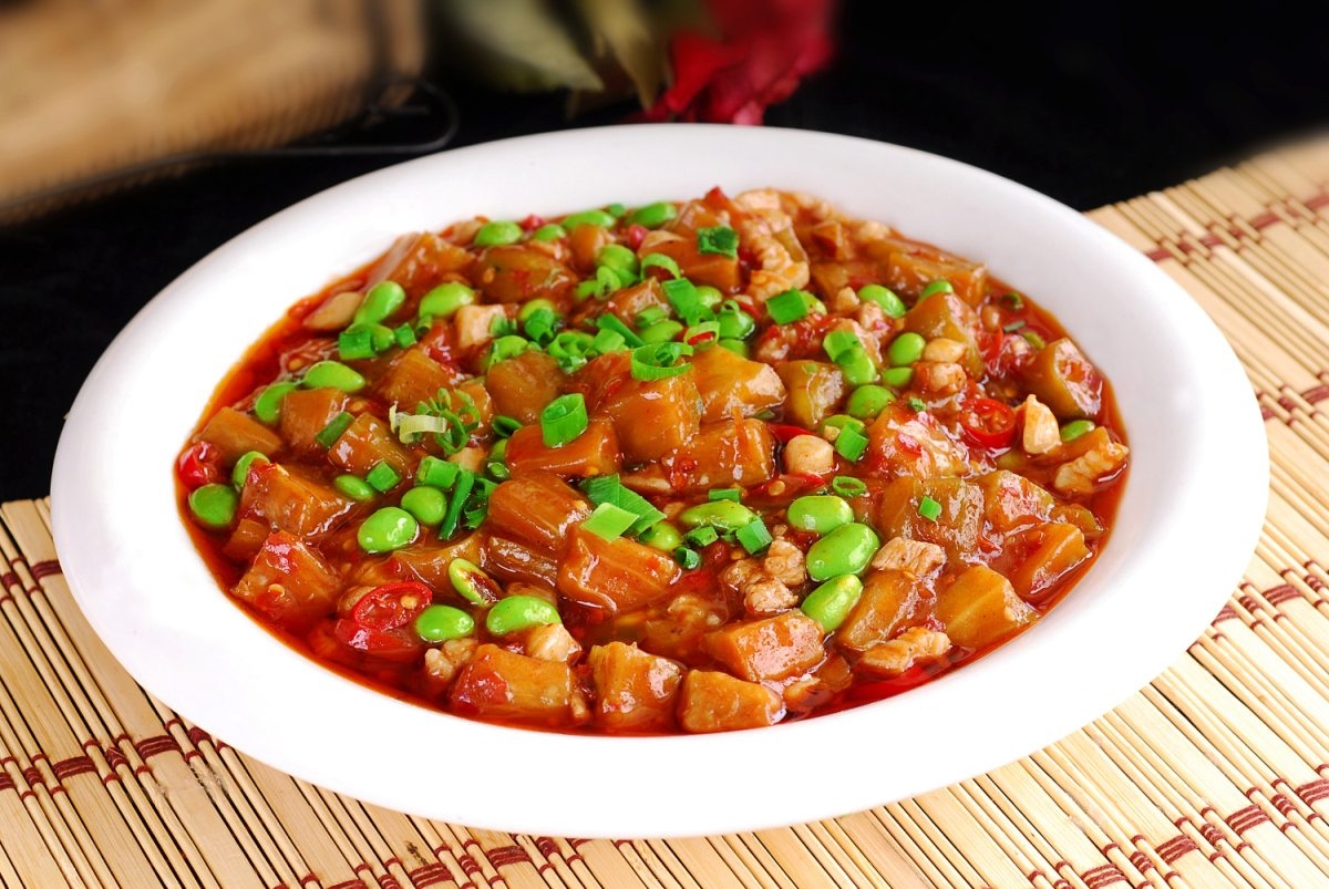 风味茄丁高清图片