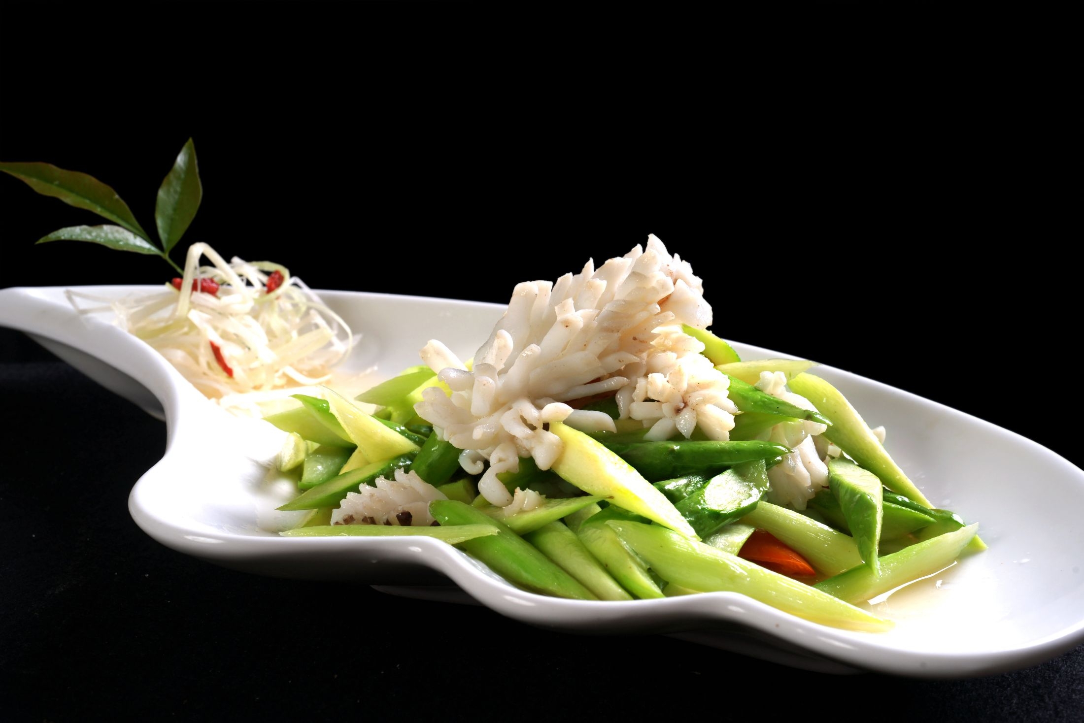 高清图片餐饮美食川菜芦笋泡椒鱿鱼花高清图片436