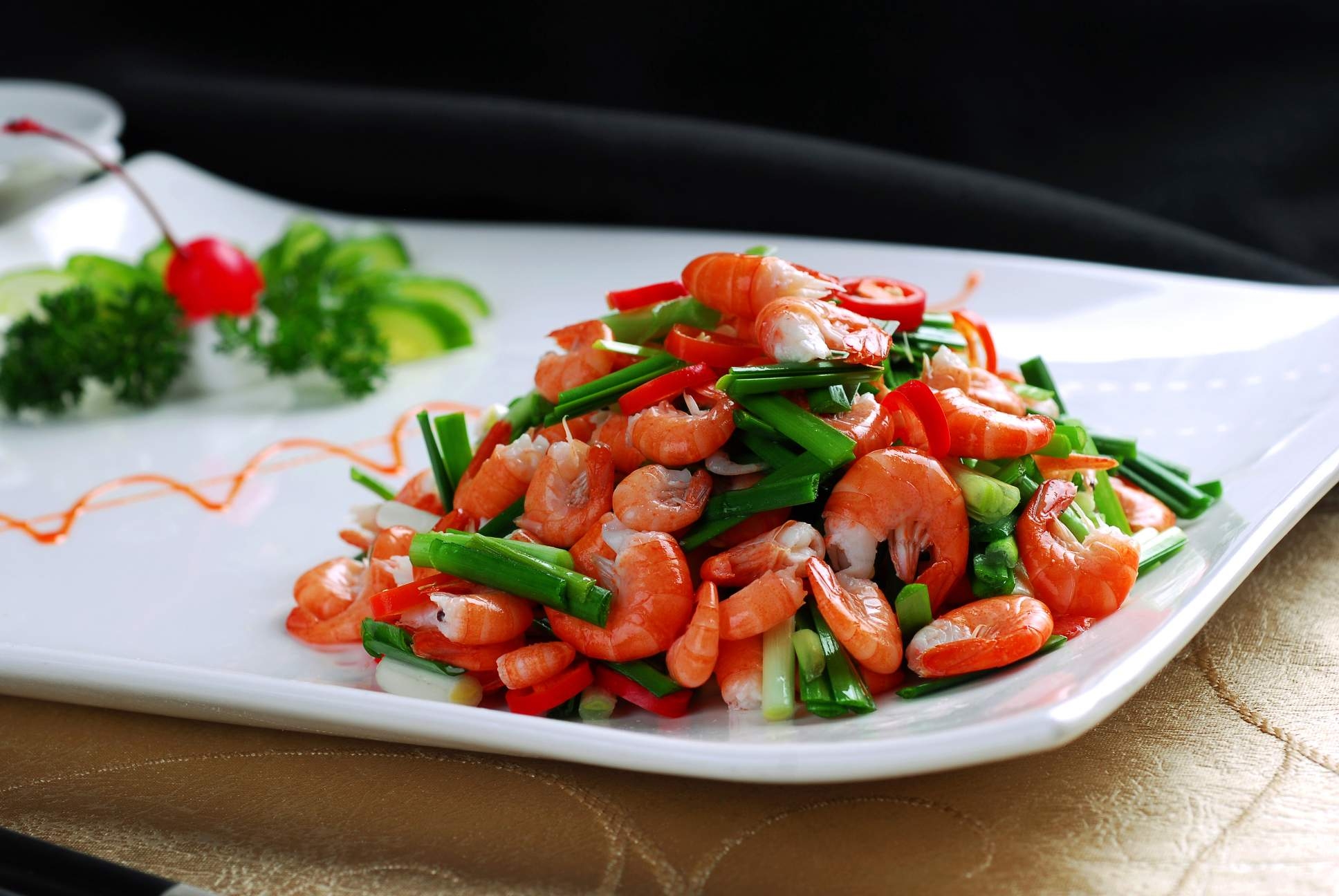 高清图片餐饮美食川菜韭香小河虾高清图片