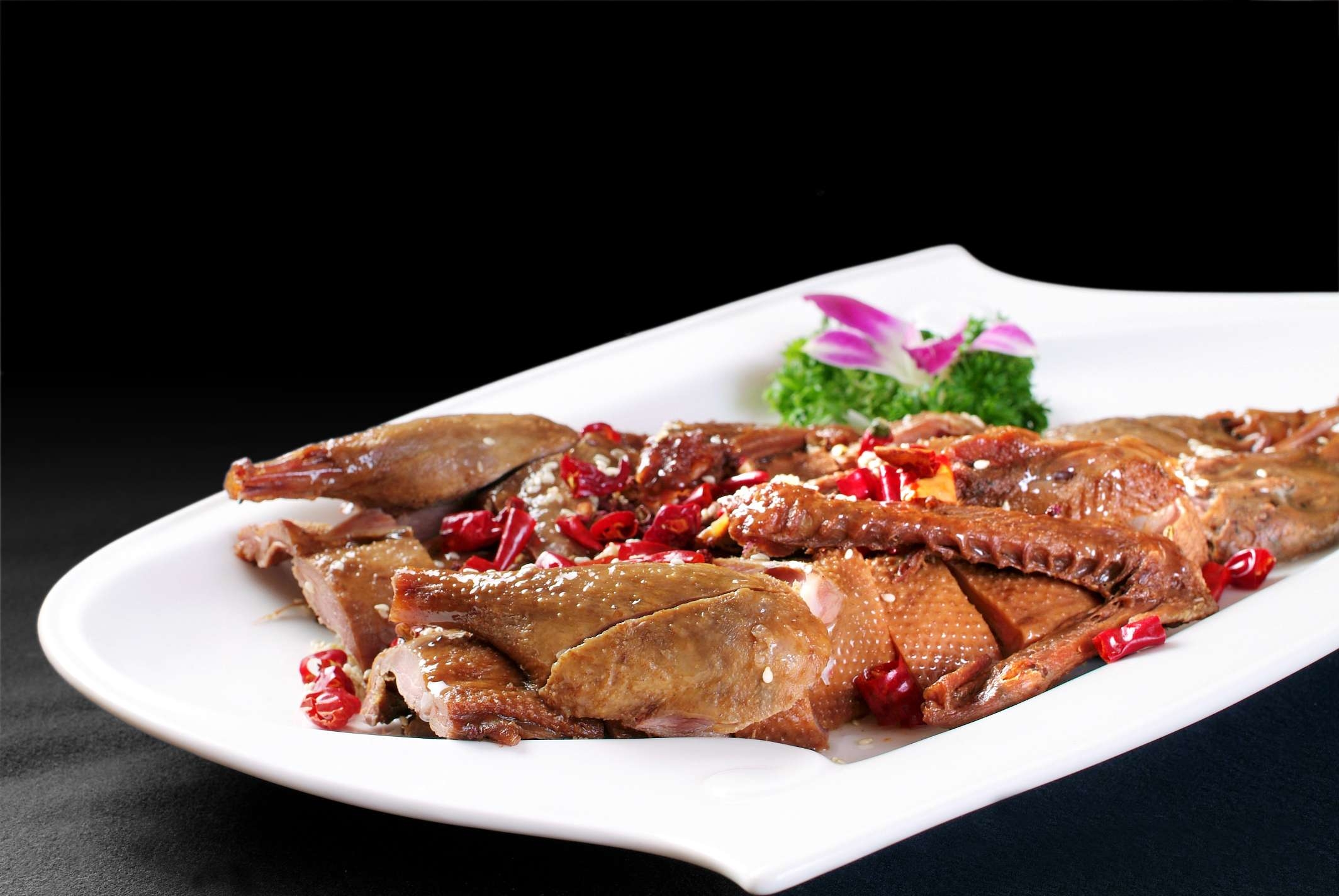 餐饮美食秘制卤香鸭(1)宣传图片灯箱