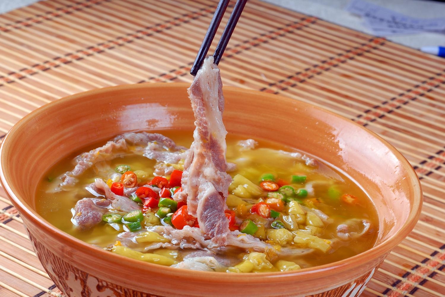 餐饮美食金针菇肥牛高清图片