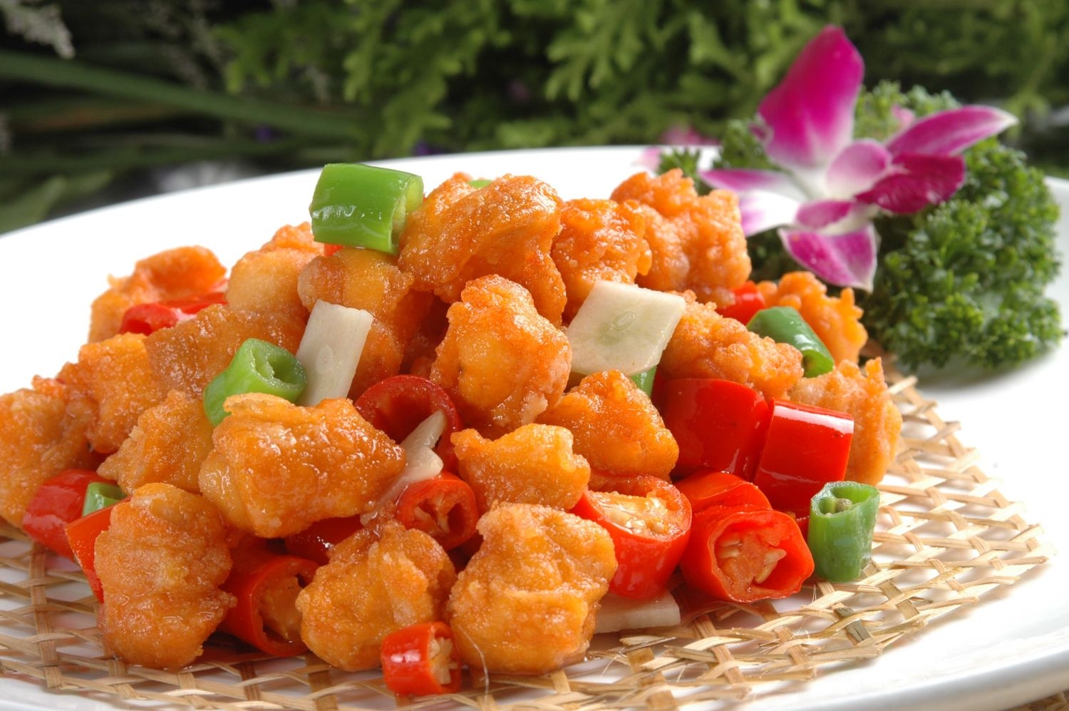 餐饮美食川菜脆椒掌中宝高清图片