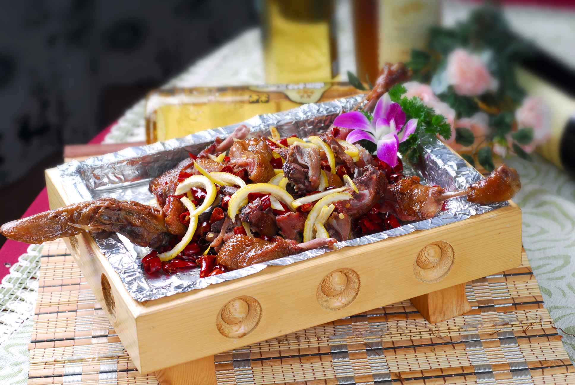 餐饮美食盐商号子鸭宣传图片灯箱