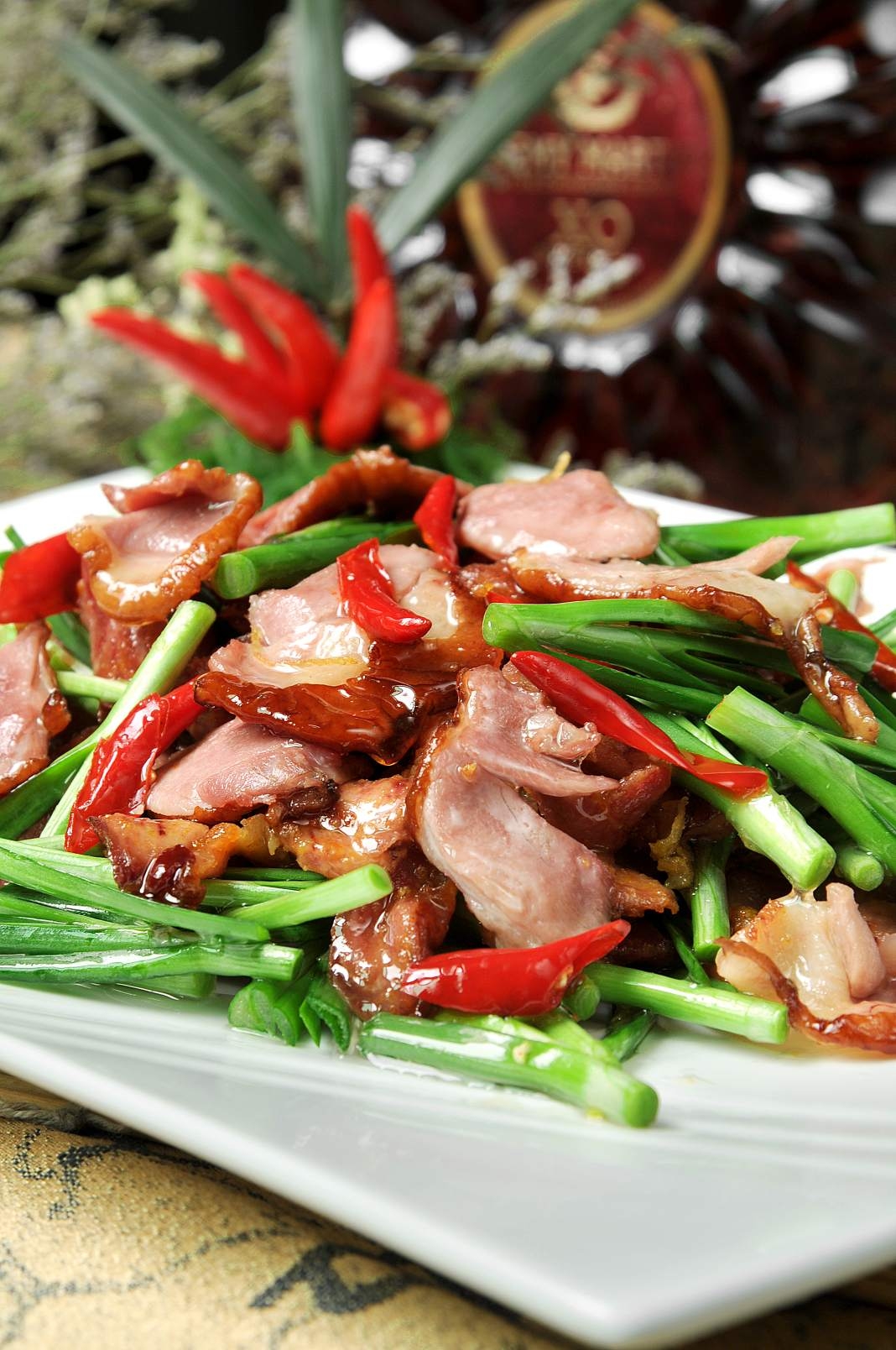 高清图片餐饮美食川菜韭香茶鸭高清图片
