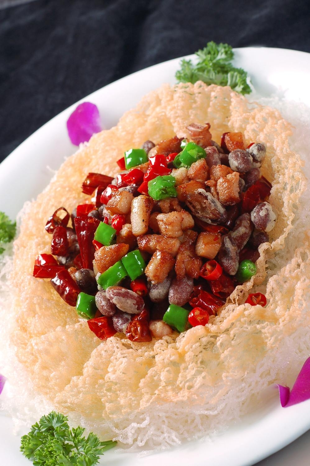 高清图片餐饮美食川菜脆肉红腰豆胡辣味高清图片83