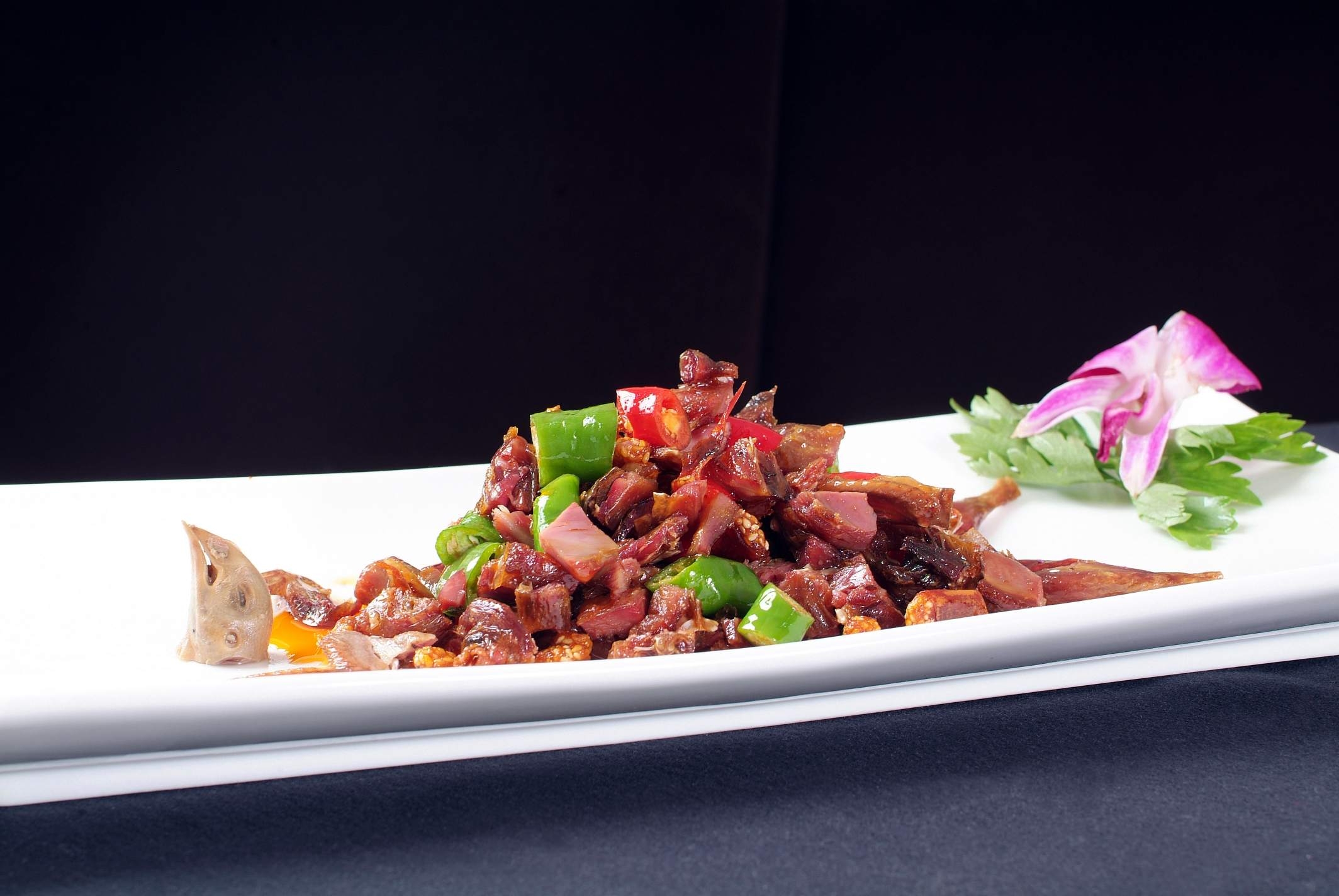 餐饮美食香酥竹鸡高清图片