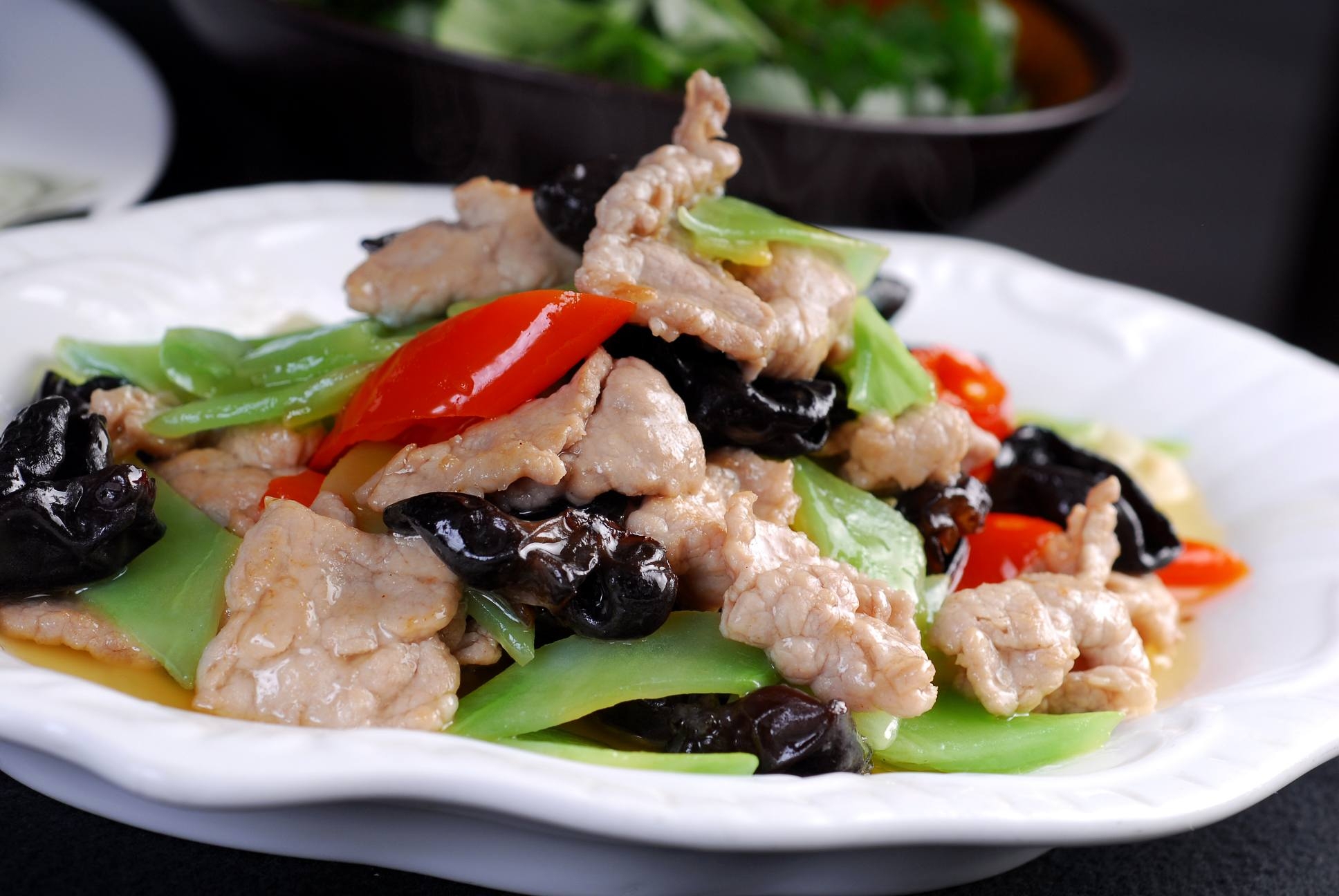 餐饮美食青笋木耳高清图片