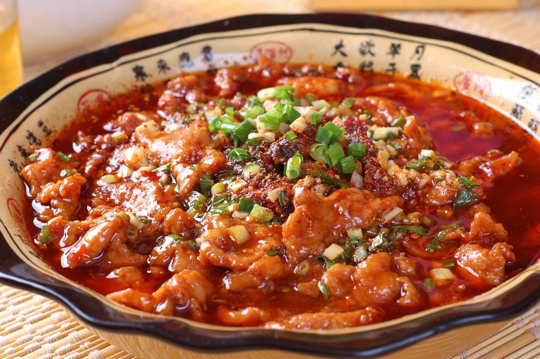 高清图片餐饮美食川菜水煮牛柳高清图片