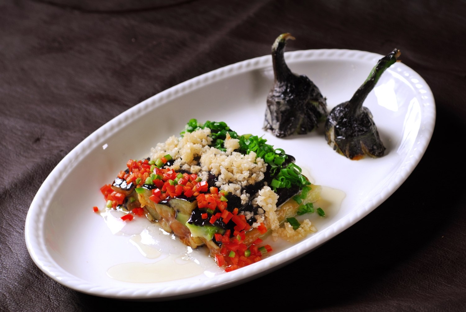 餐饮美食老醋茄子宣传图片灯箱