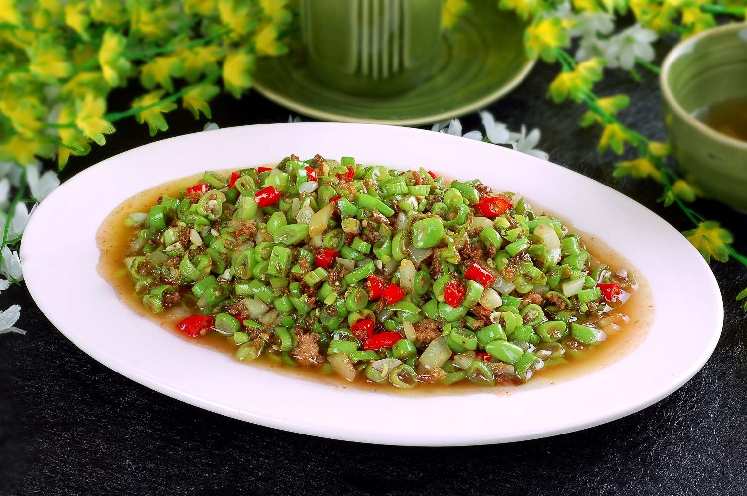 高清图片餐饮美食川菜川脆绍四季豆高清图片43