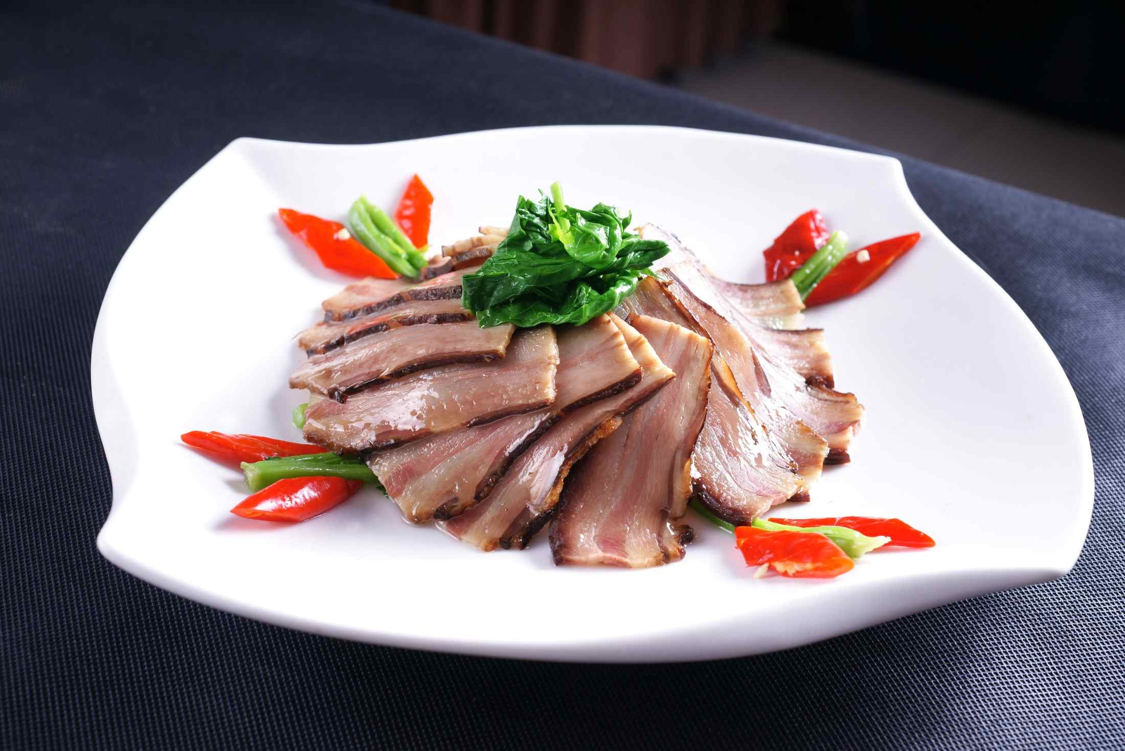 高清图片餐饮美食川菜腊味油菜高清图片