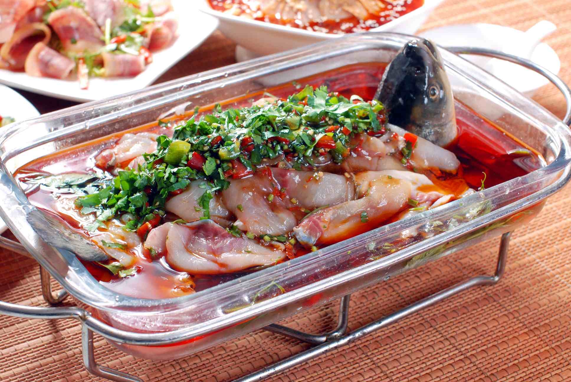 高清图片餐饮美食川菜红海生态鱼高清图片