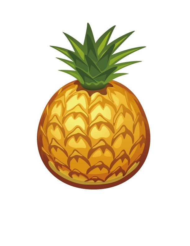 卡通凤梨卡通菠萝免抠透明素材设计图 (12)