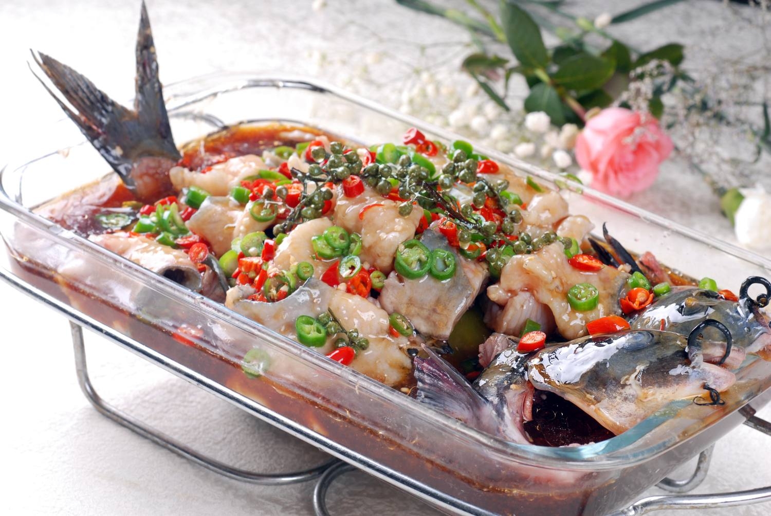 餐饮美食川菜椒香嫩钳鱼高清图片345