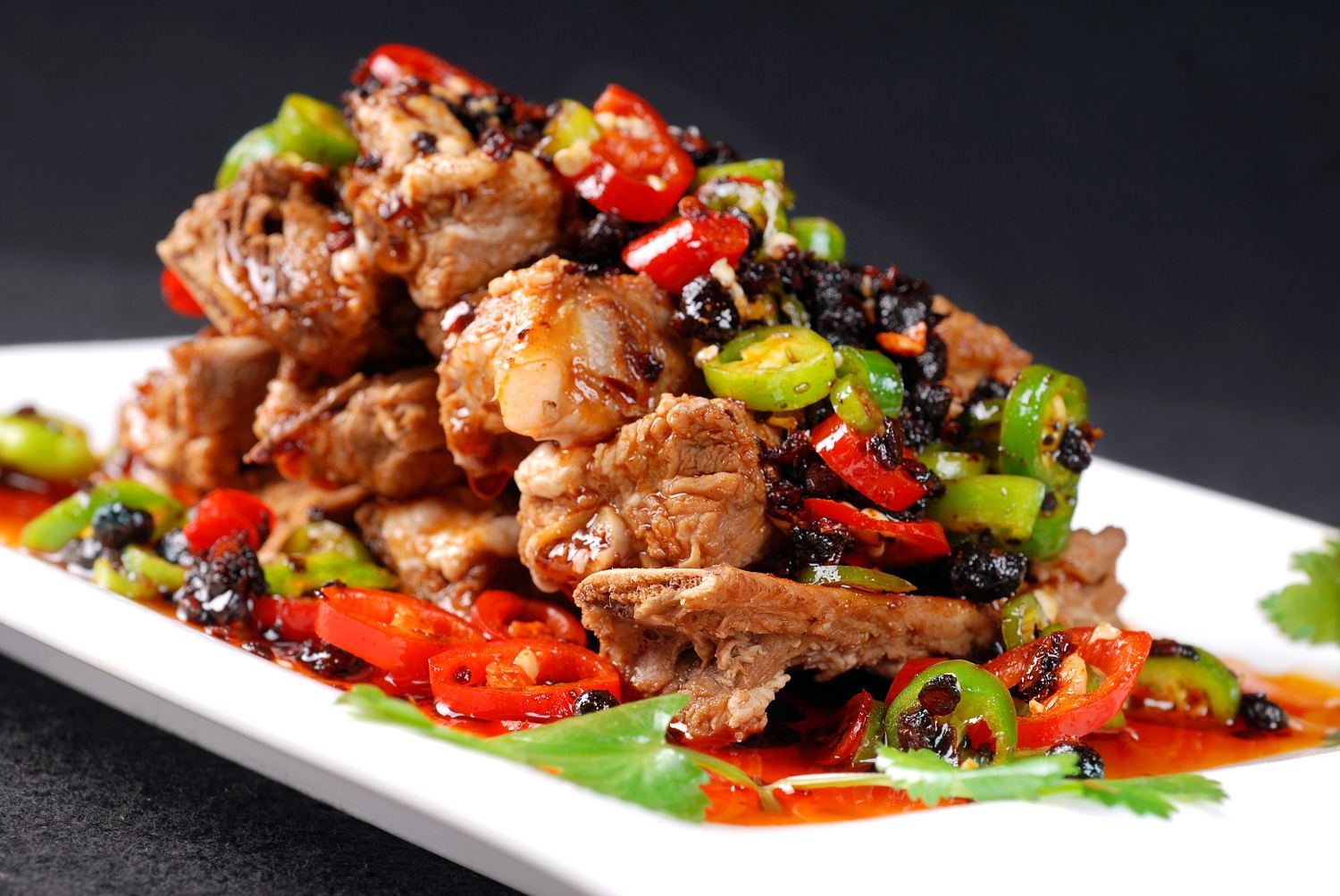 餐饮美食豆椒排骨宣传图片灯箱