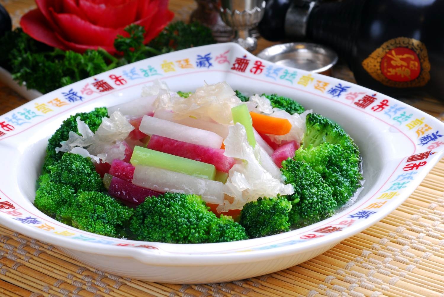 餐饮美食川菜九寨时蔬高清图片