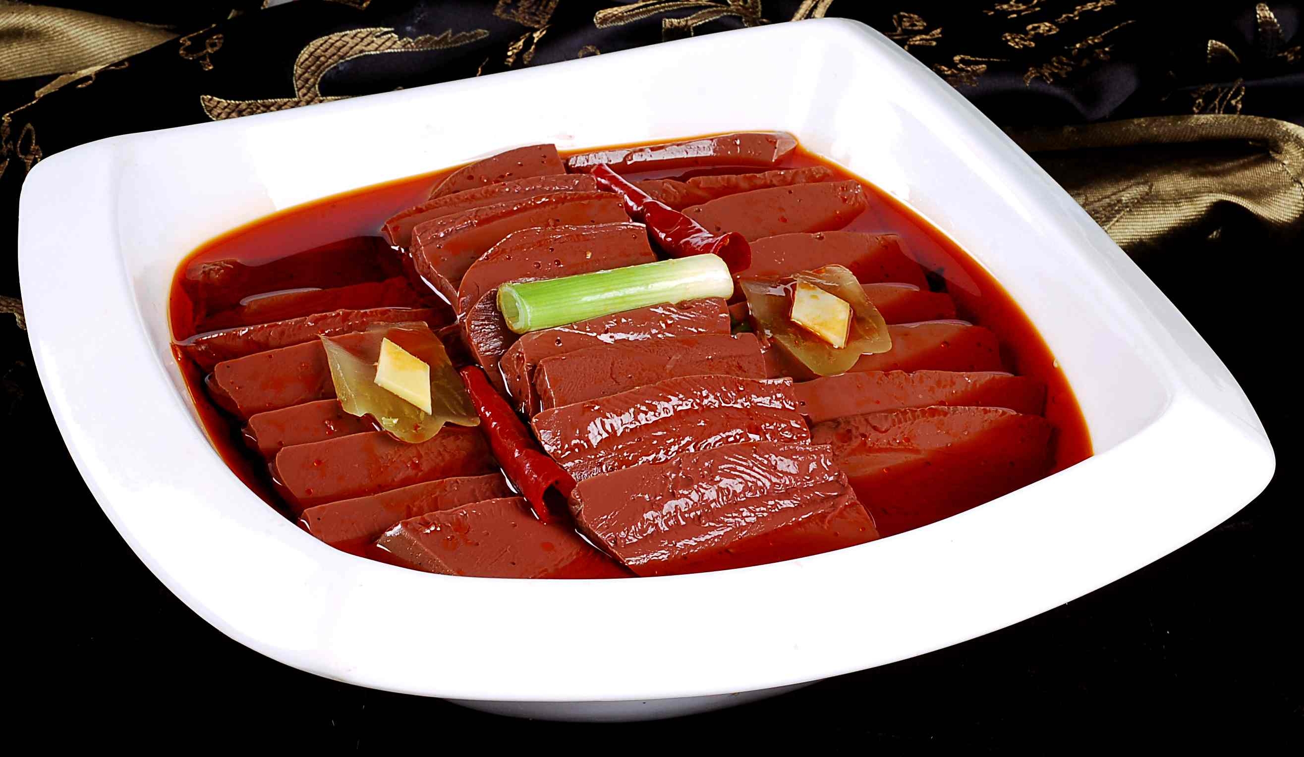 风味鸭血高清图片