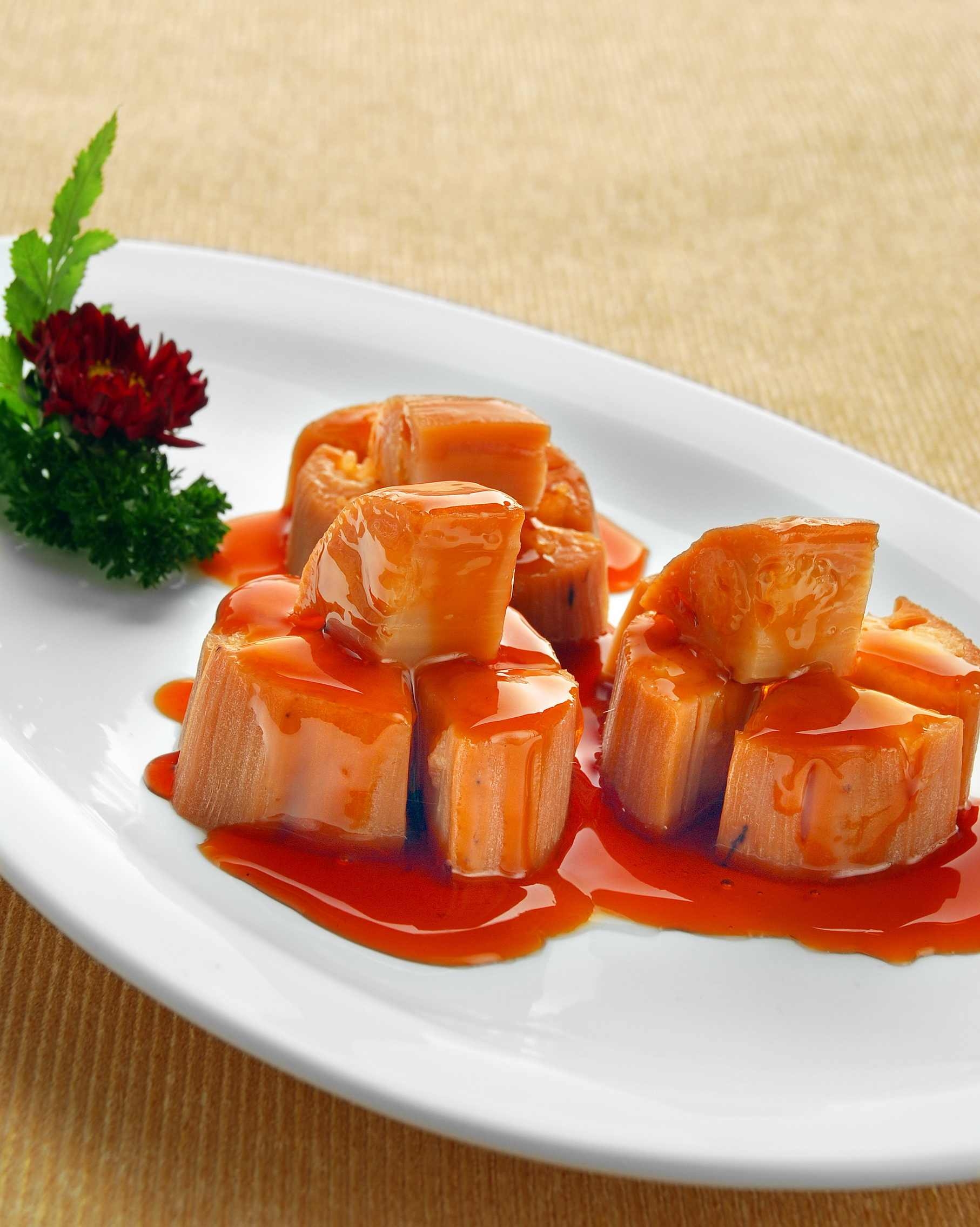 餐饮美食糯香叠藕高清图片