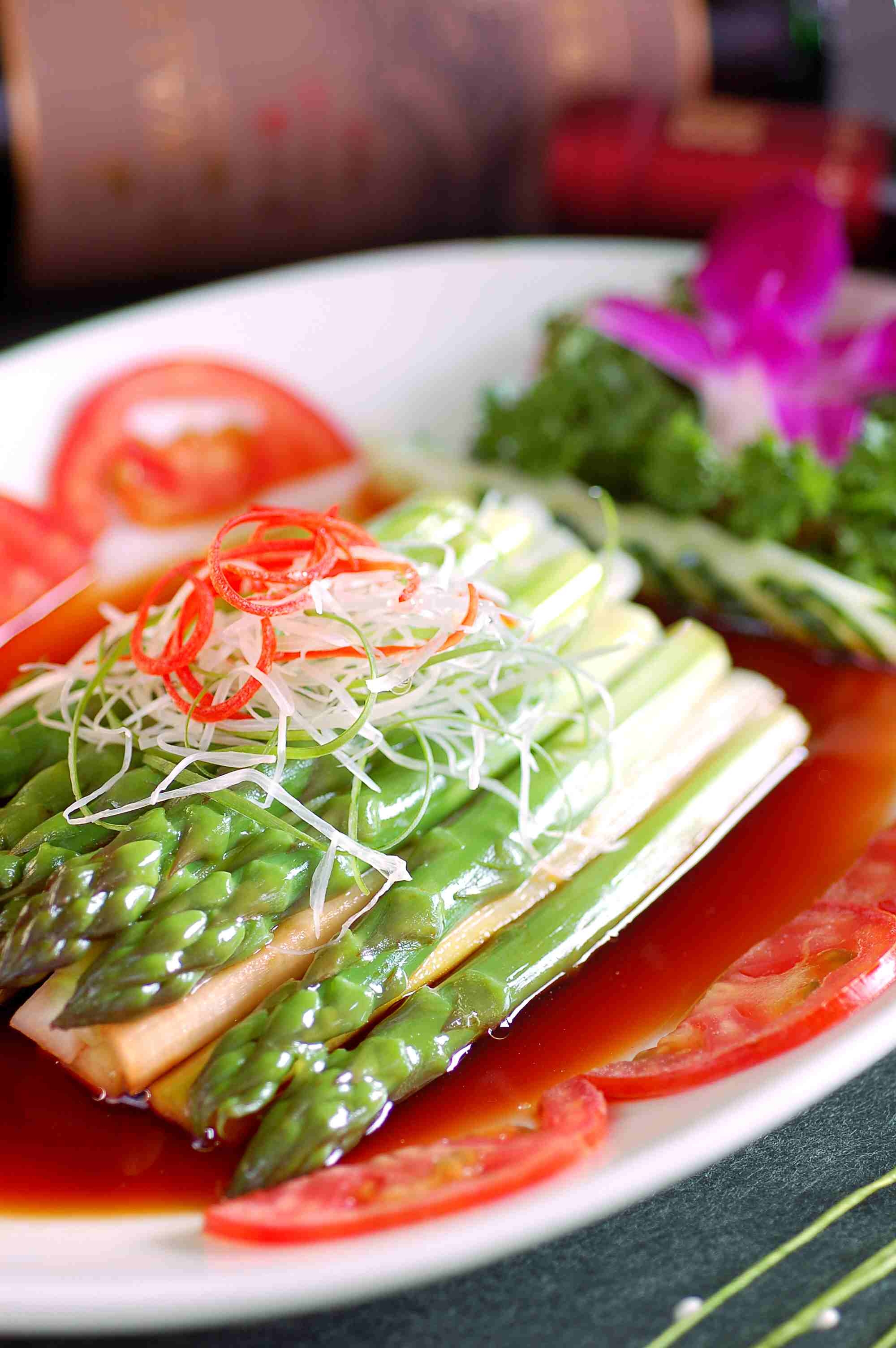 高清图片餐饮美食川菜白灼芦笋高清图片
