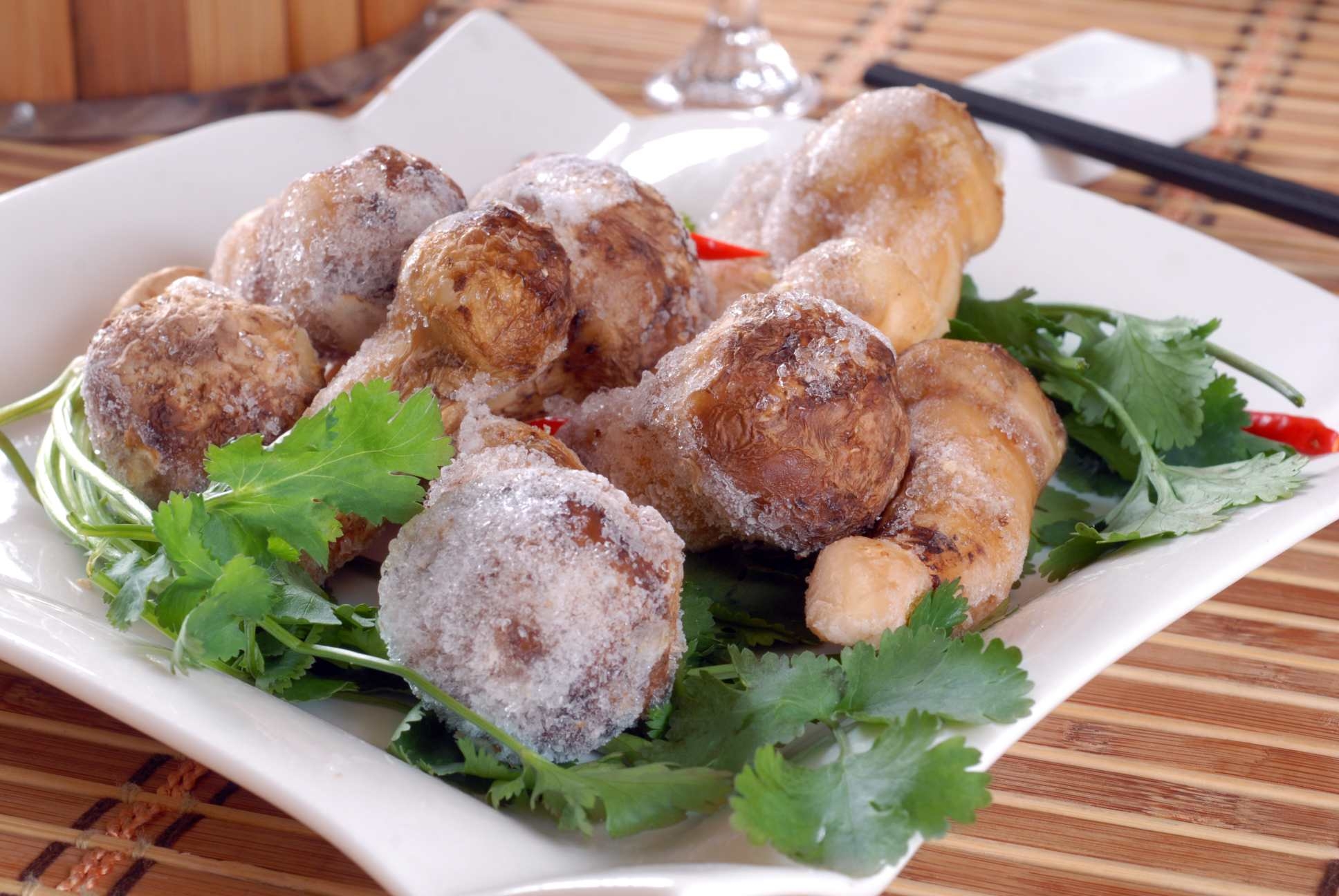 高清图片餐饮美食川菜清炒松茸高清图片
