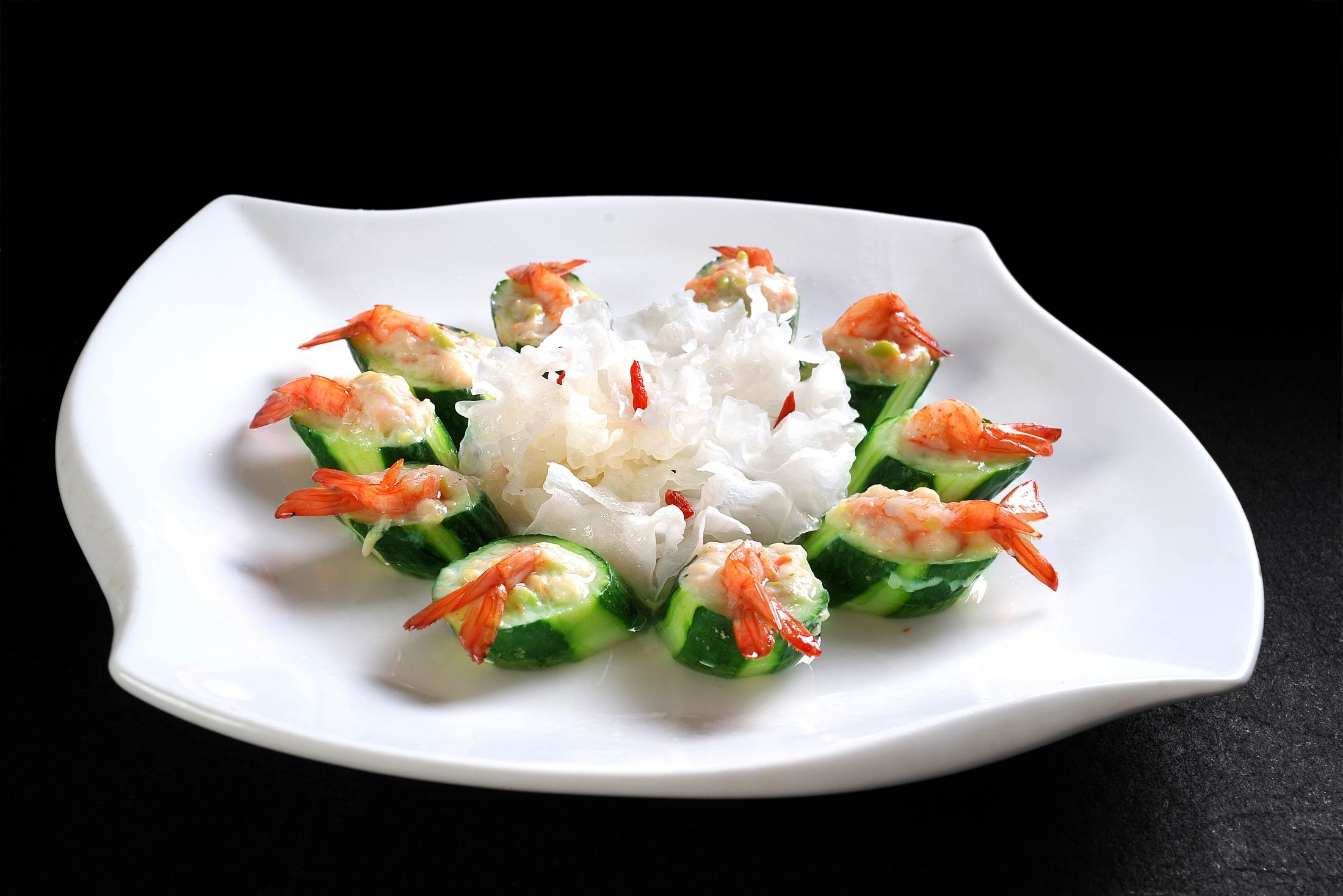 餐饮美食川菜热虾段青瓜盅高清图片700