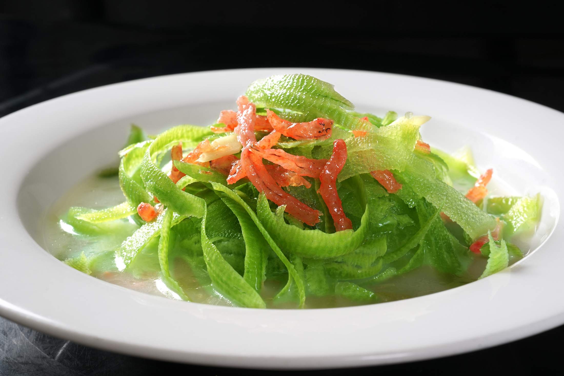 高清图片餐饮美食川菜浓汤斗门虾干泡凉瓜青高清图片