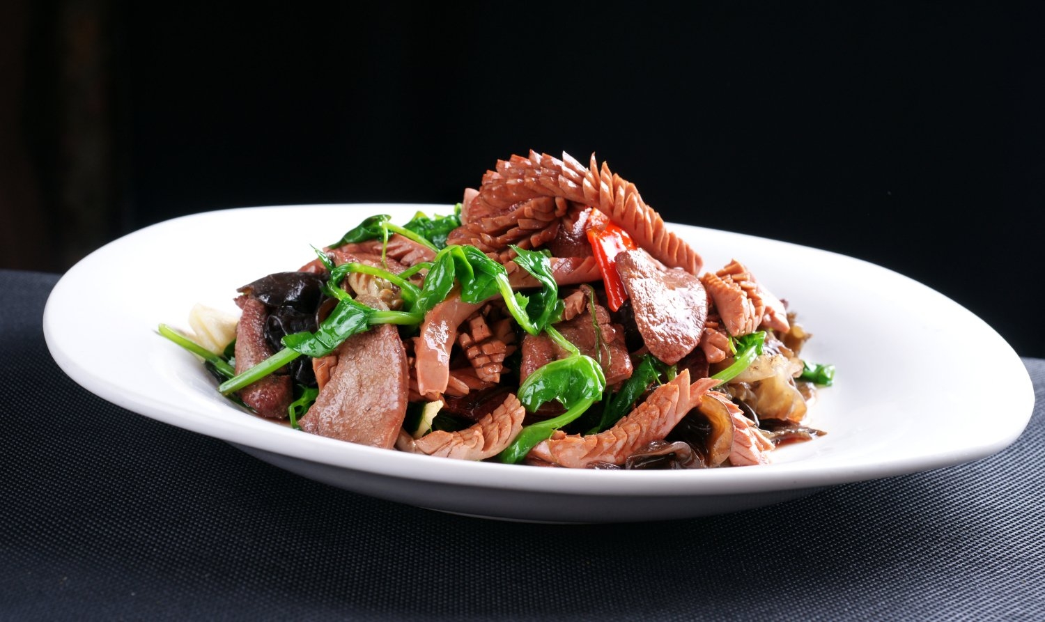 高清图片餐饮美食川菜肝腰合炒高清图片