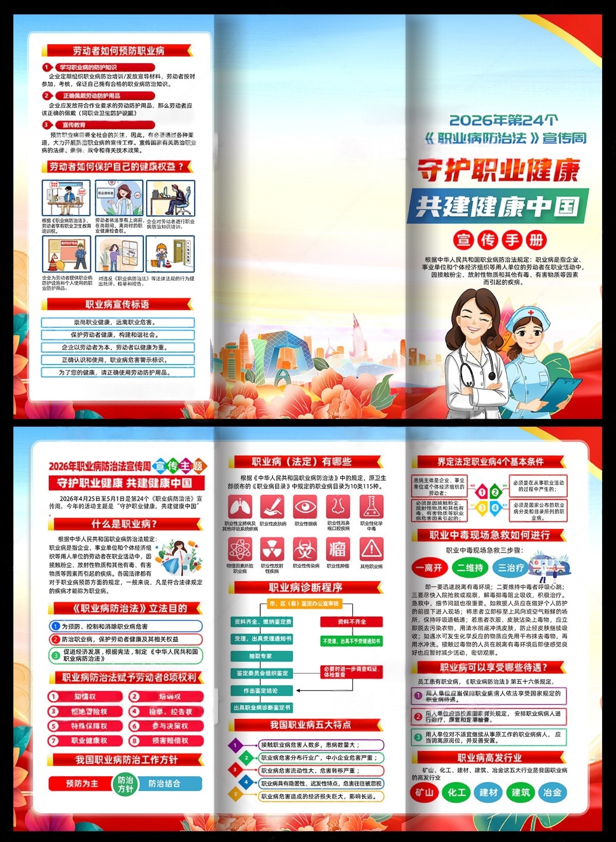 2026职业病防护法宣传周三折页