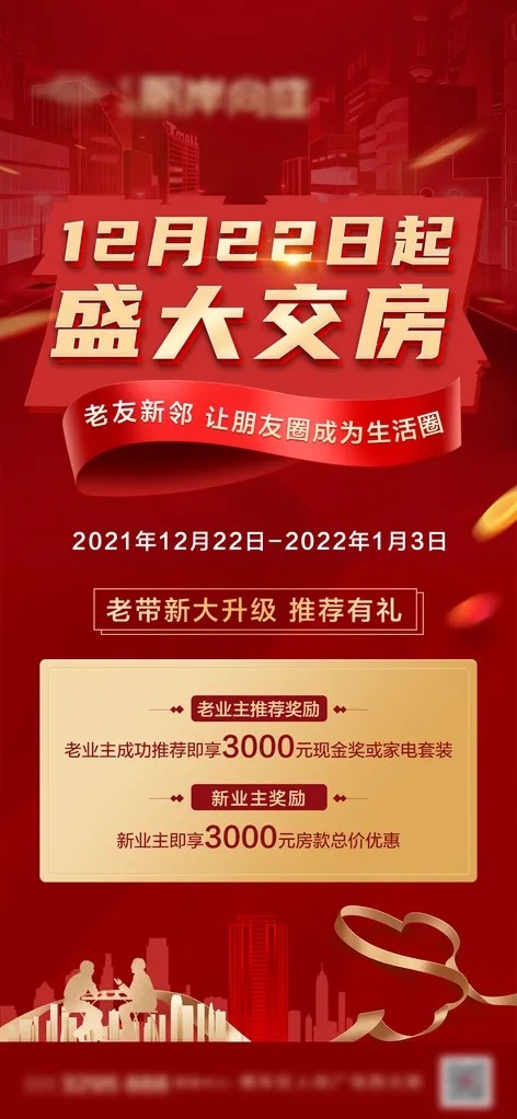 房地产热销红盘交房特惠特价促销宣传海报
