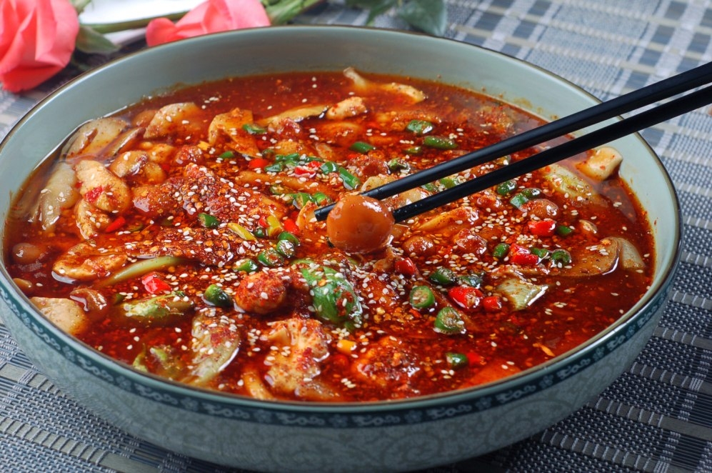 高清图片餐饮美食川菜热水煮山珍高清图片