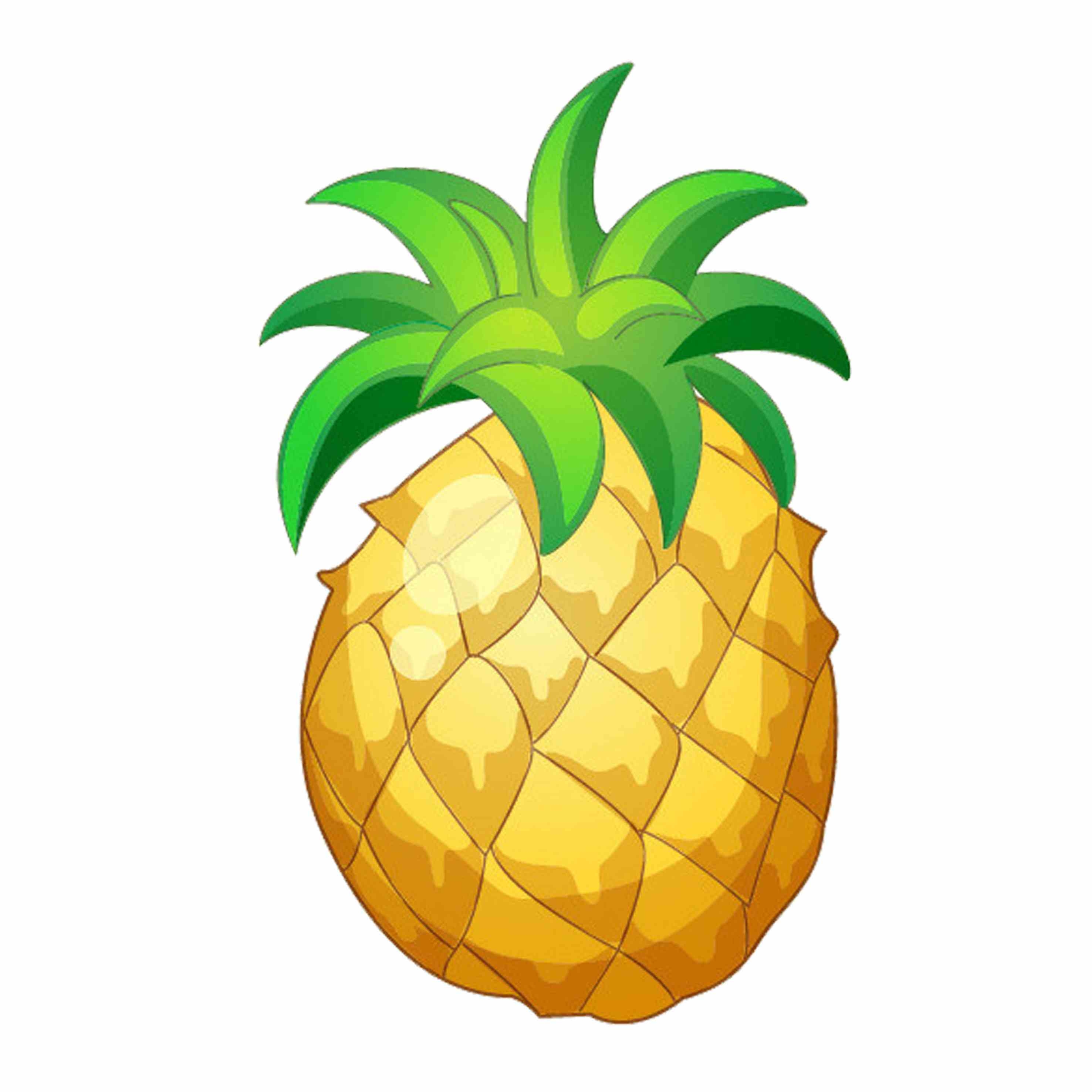 卡通凤梨卡通菠萝免抠透明素材设计图