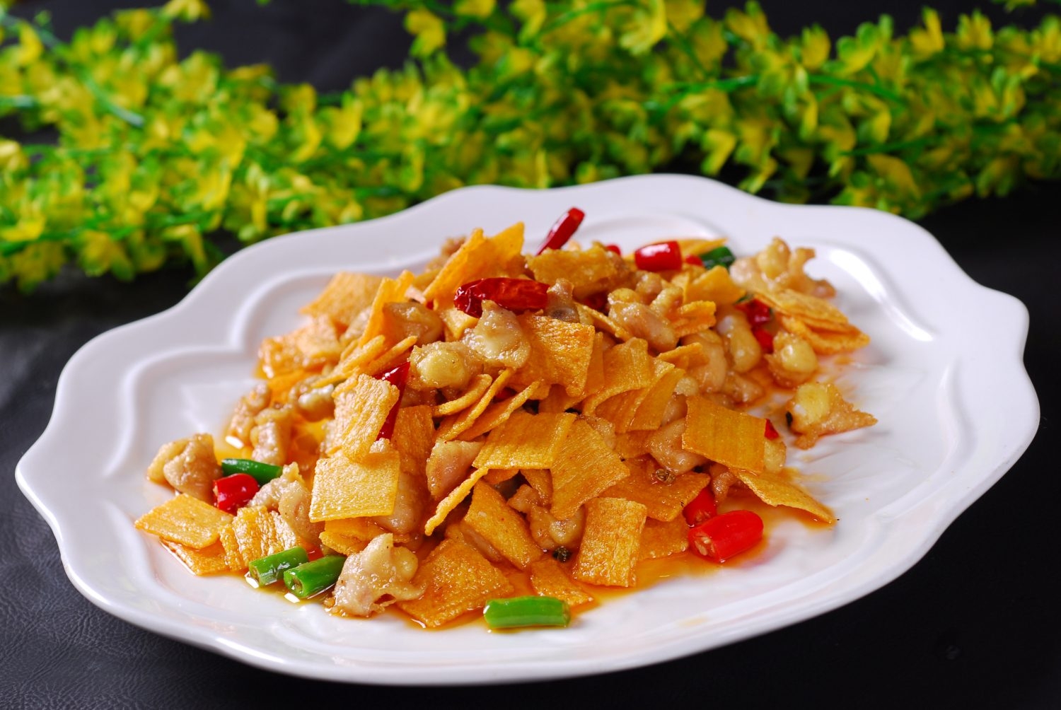 餐饮美食川菜锅巴掌中宝高清图片