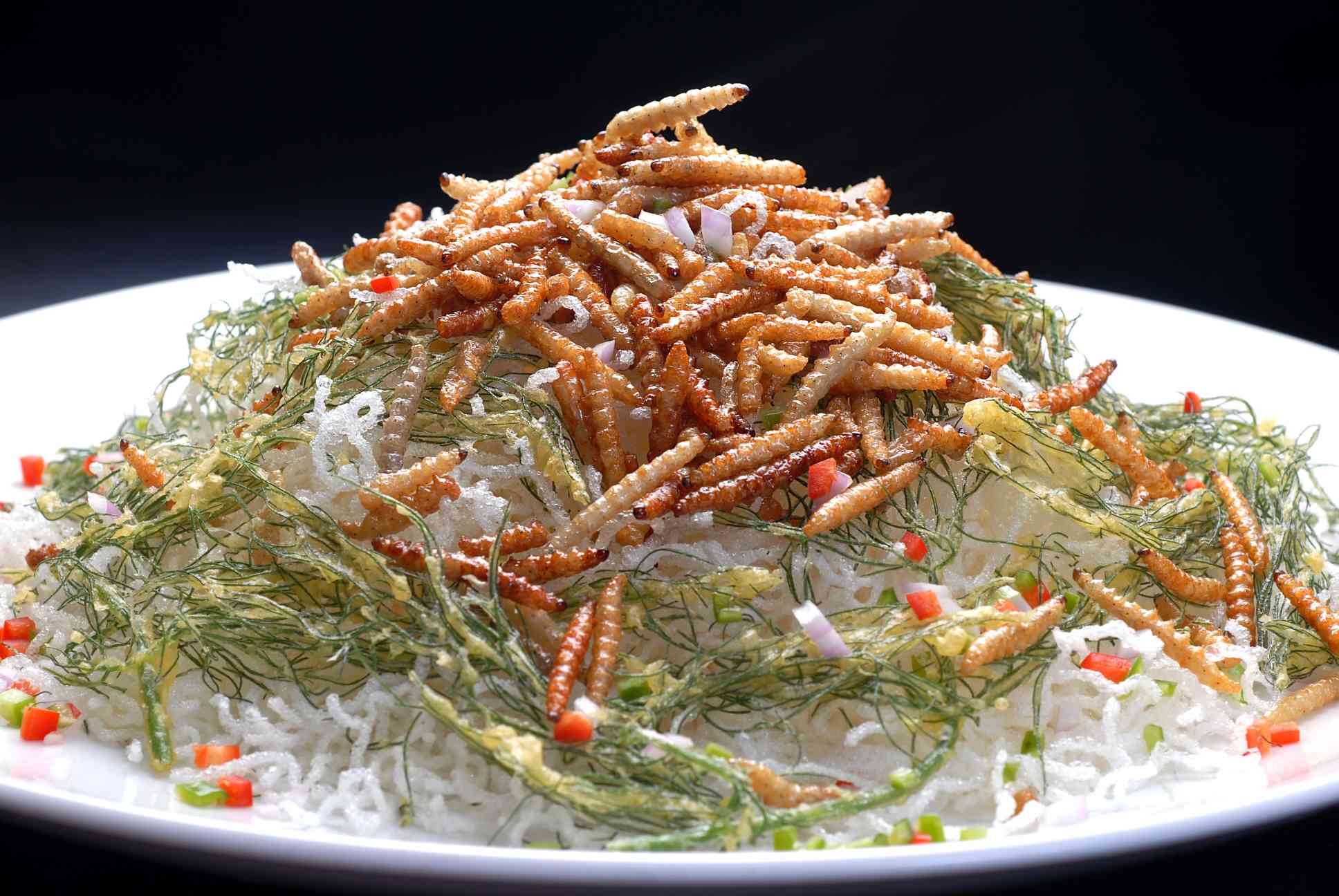 餐饮美食思春竹虫宣传图片灯箱